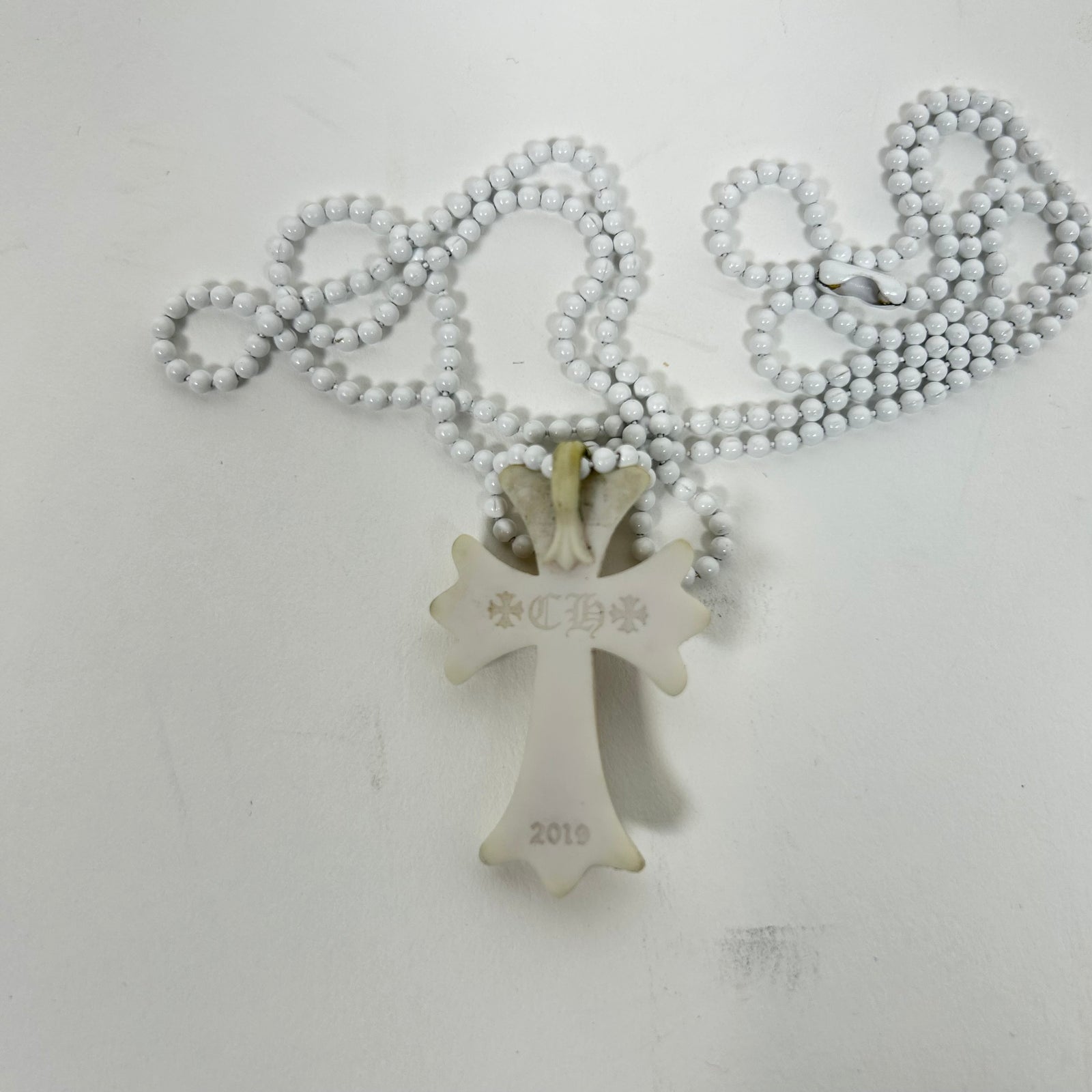 Chrome Hearts White Silicone Cross Necklace