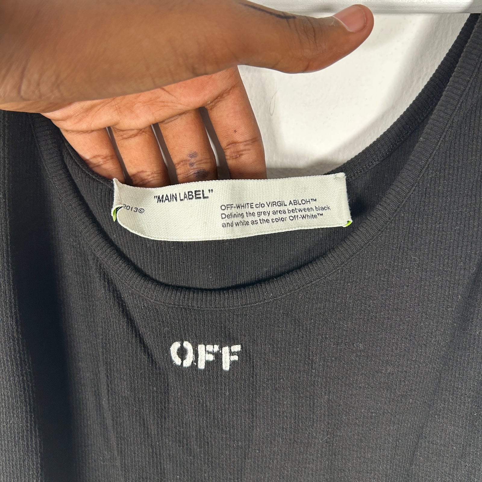 Off-White Black 'OFF' Tank-Top Size 40