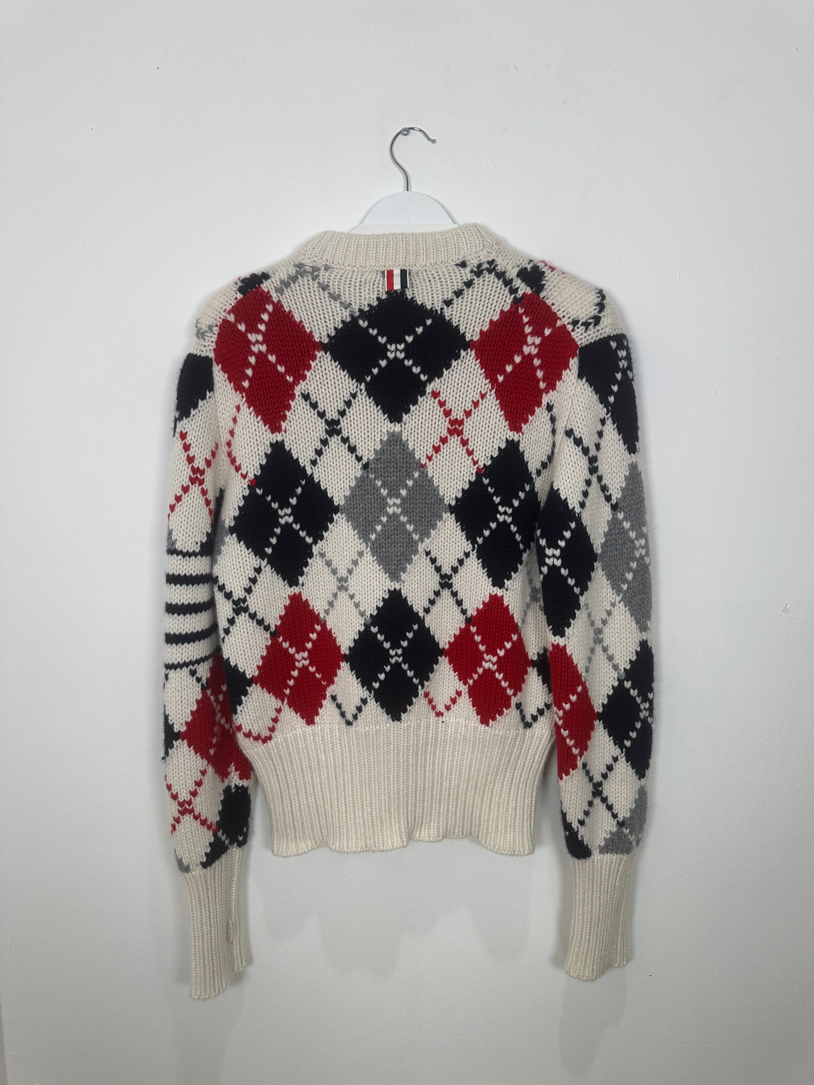 Thom Browne Jacquard Knit 4 Bar Sweater Size 2