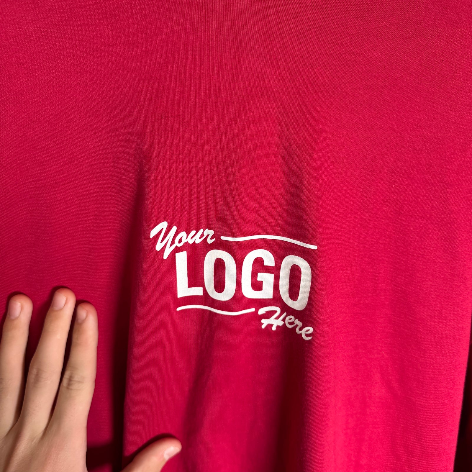 Balenciaga Red 'Your Logo Here' T-Shirt Hoodie Size M