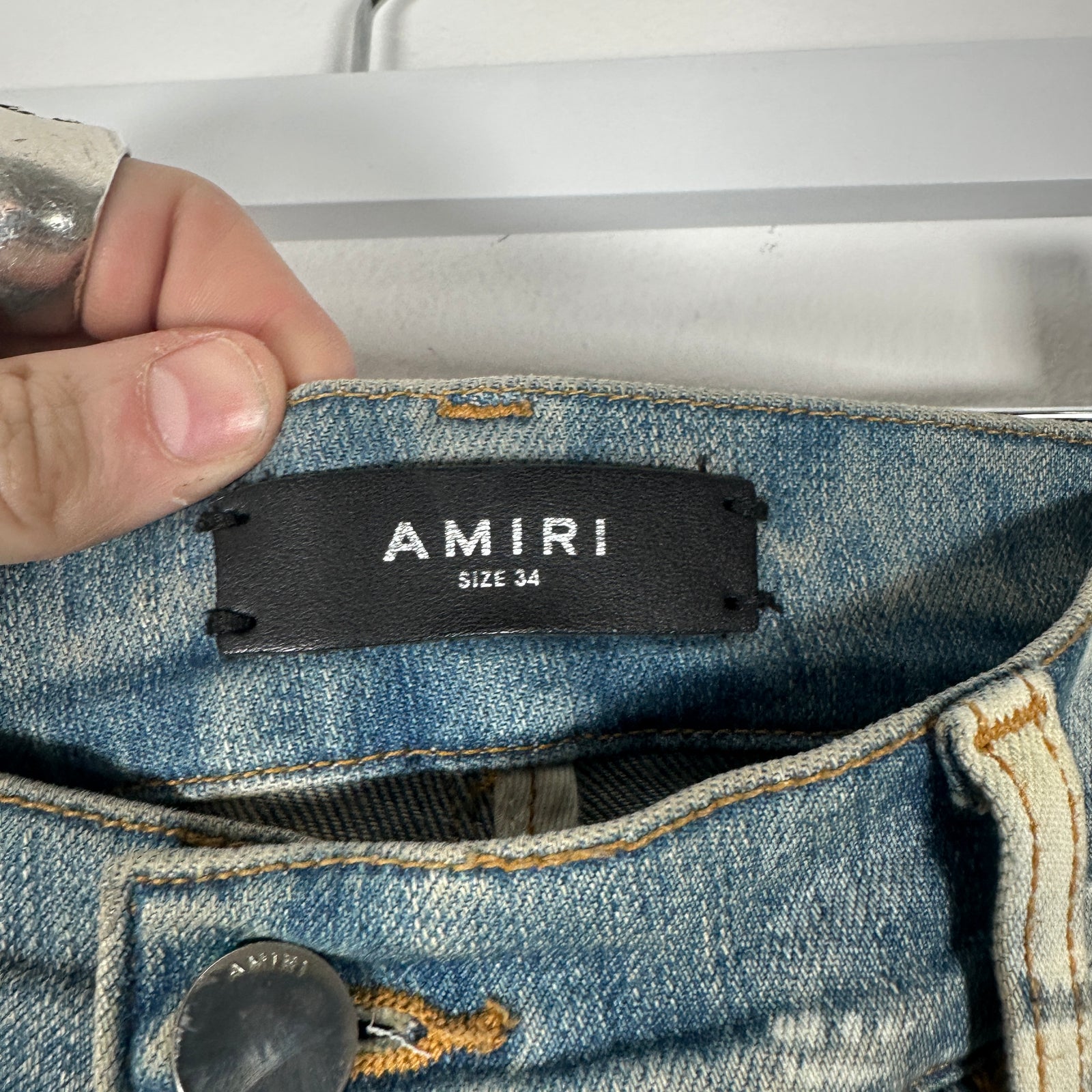 Amiri Light Wash Paisley Jeans Size 34