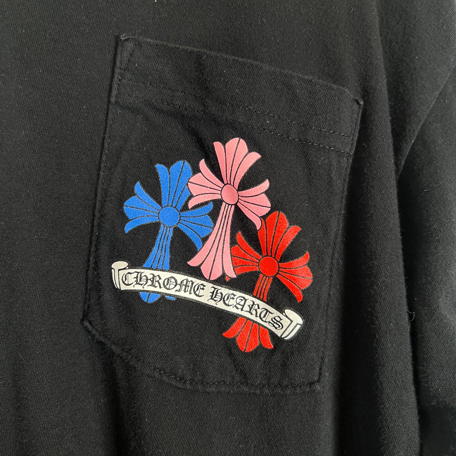 Chrome Hearts Black Multi Color Cemetery Cross Longsleeve Size L