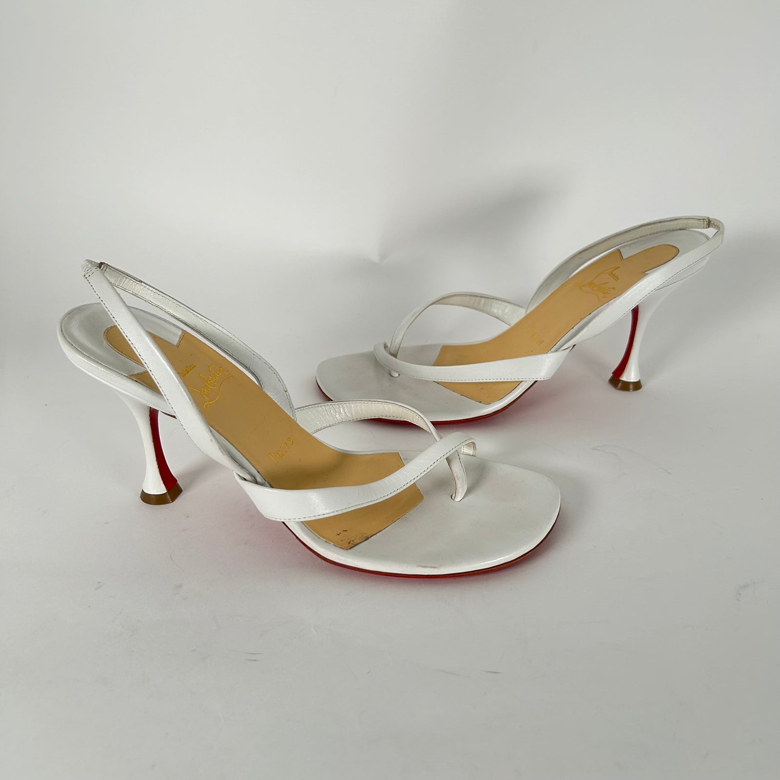 Christian Louboutin Kid Taralita 85 Thong Sandals Size 39.5