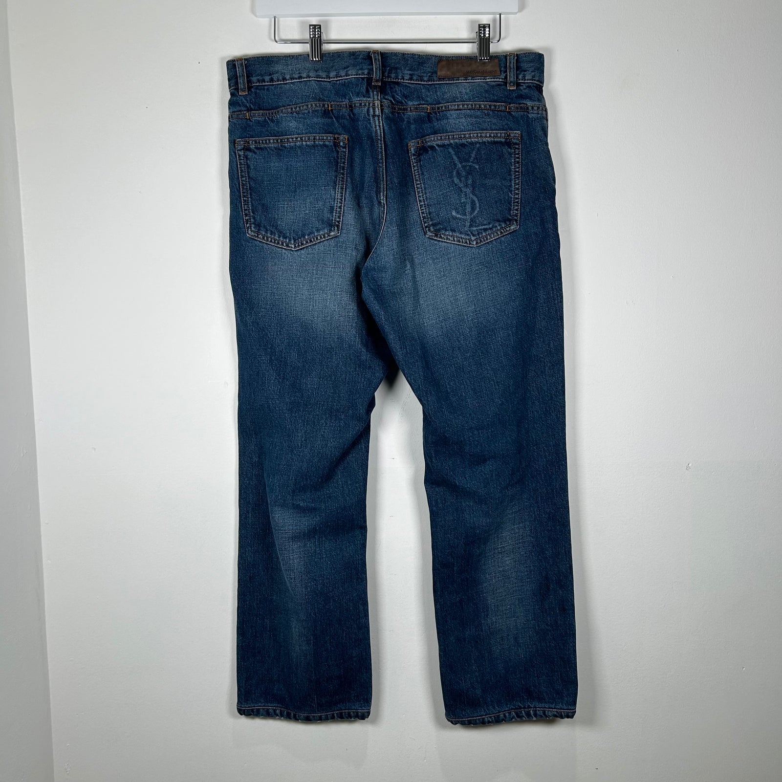 Saint Laurent Vintage 'YSL' Pocket Logo Jeans Size 33