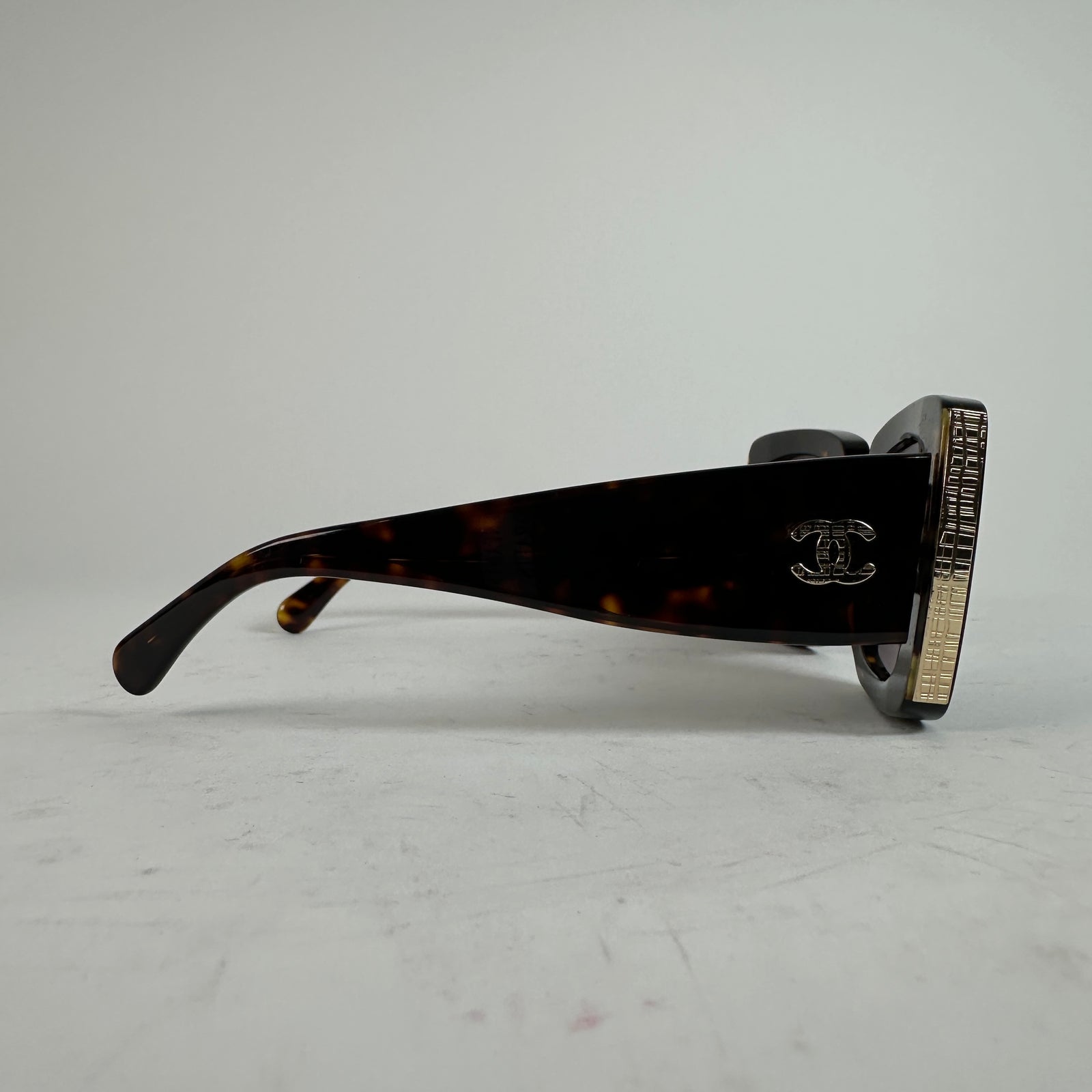 Chanel Tortoiseshell Gold Accent Glasses