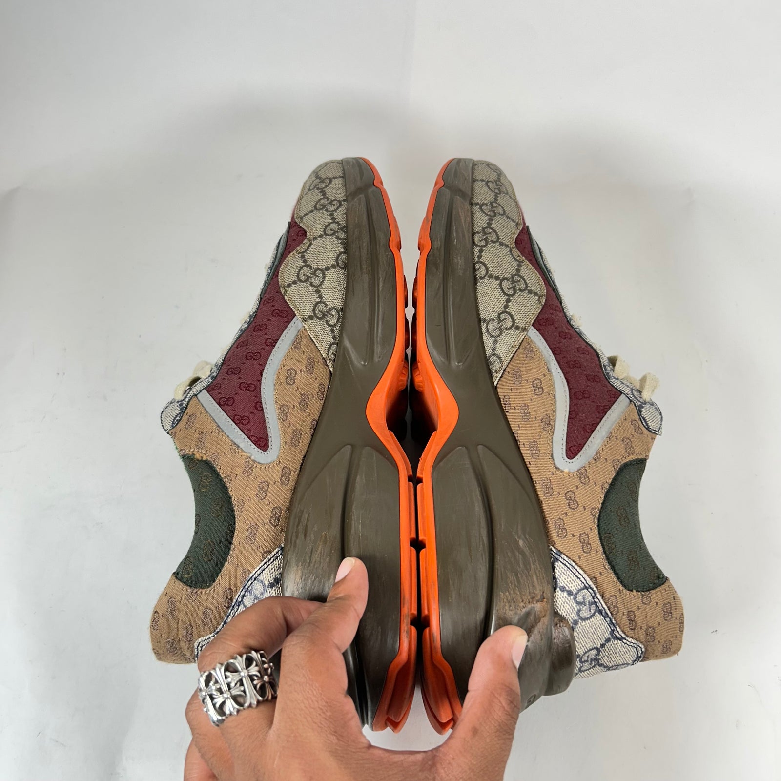 Gucci Burgundy GG Rhyton Sneaker Size GG 10