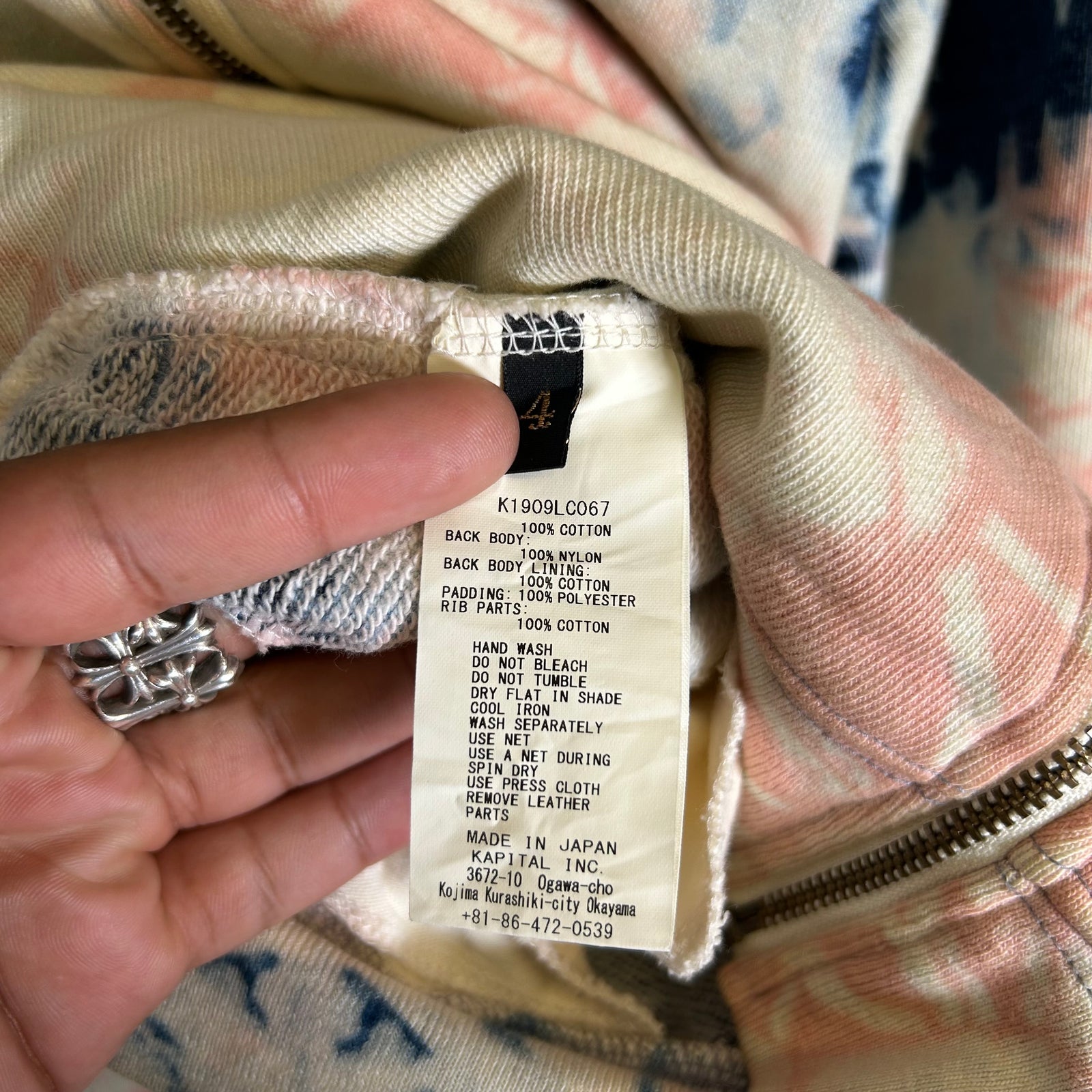 Kapital Kountry Ashbury Shell-Panelled Tye-Dyed Zip-Up Hoodie