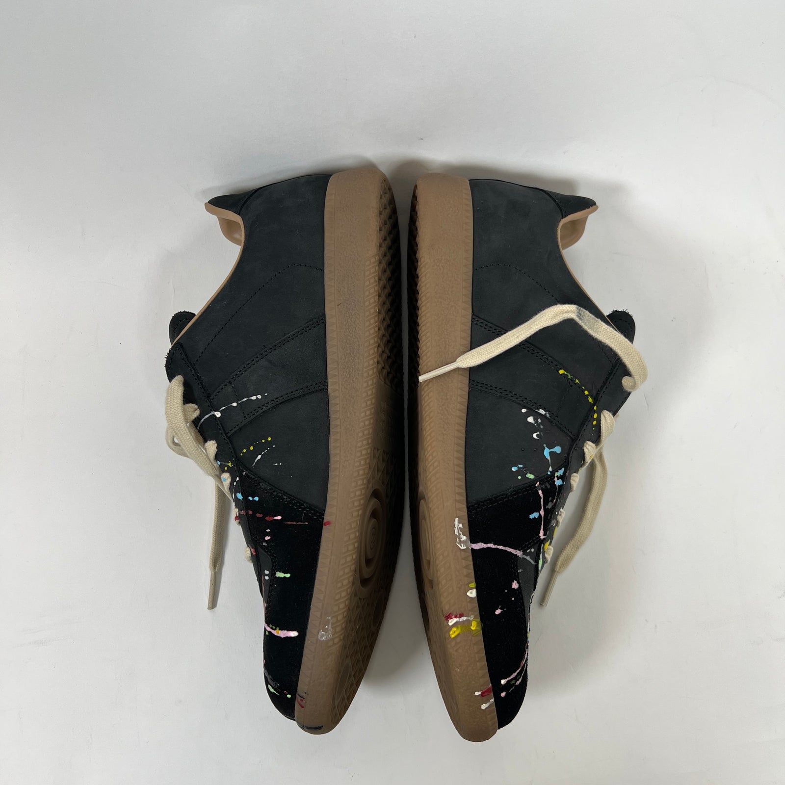Maison Margiela Black Paint Splatter Gats Size 41
