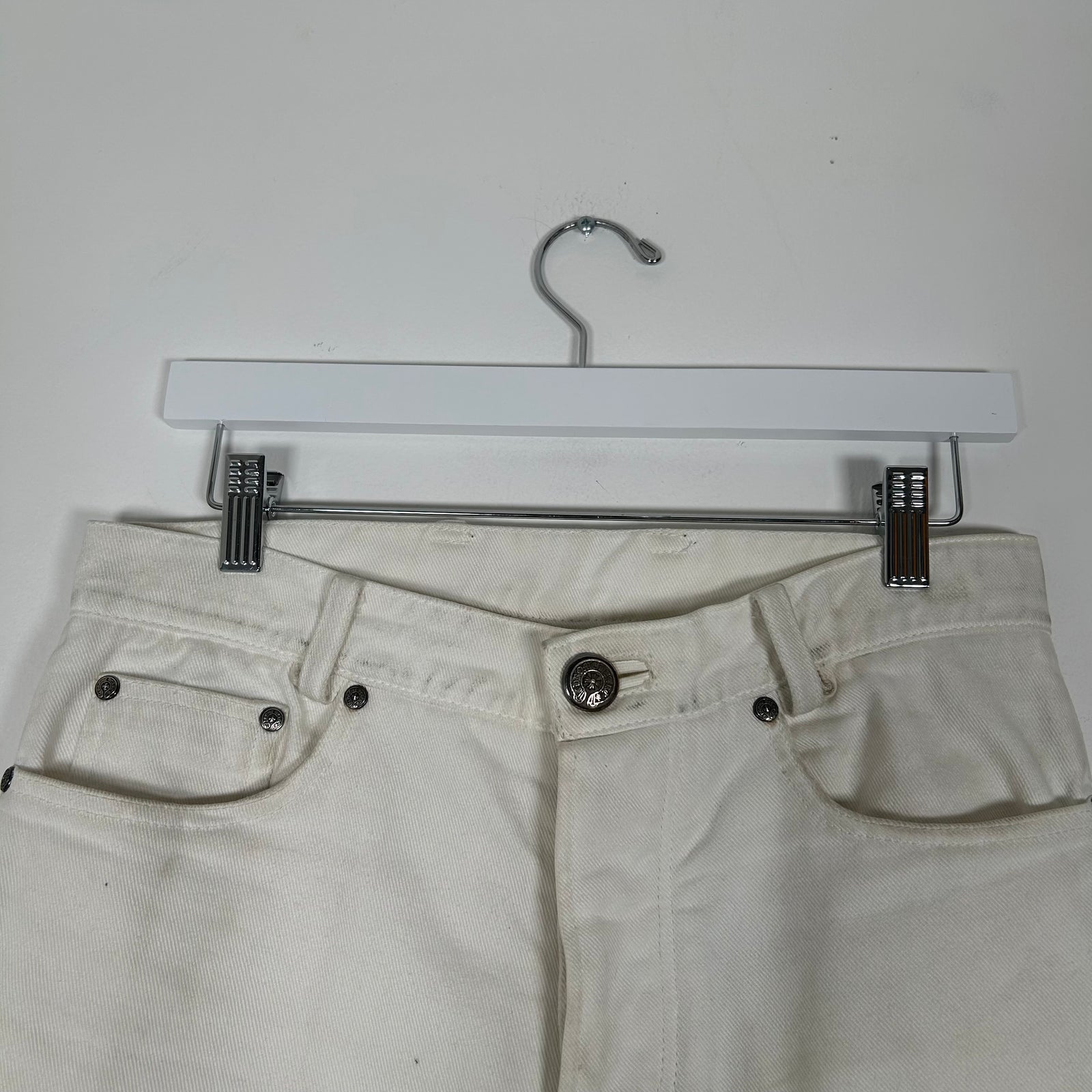 Chrome Hearts White Fleurknee Jeans Size 30