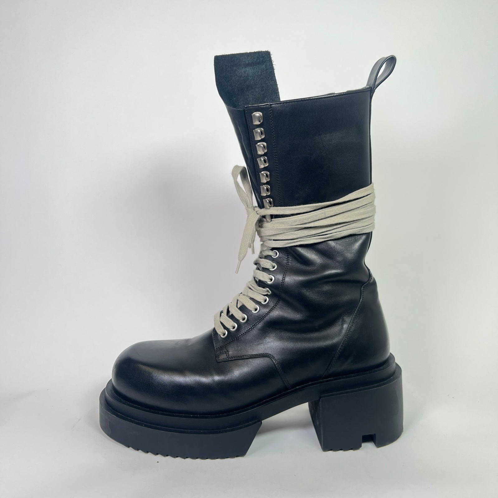Rick Owens Army Bogun Lace-Up Boots