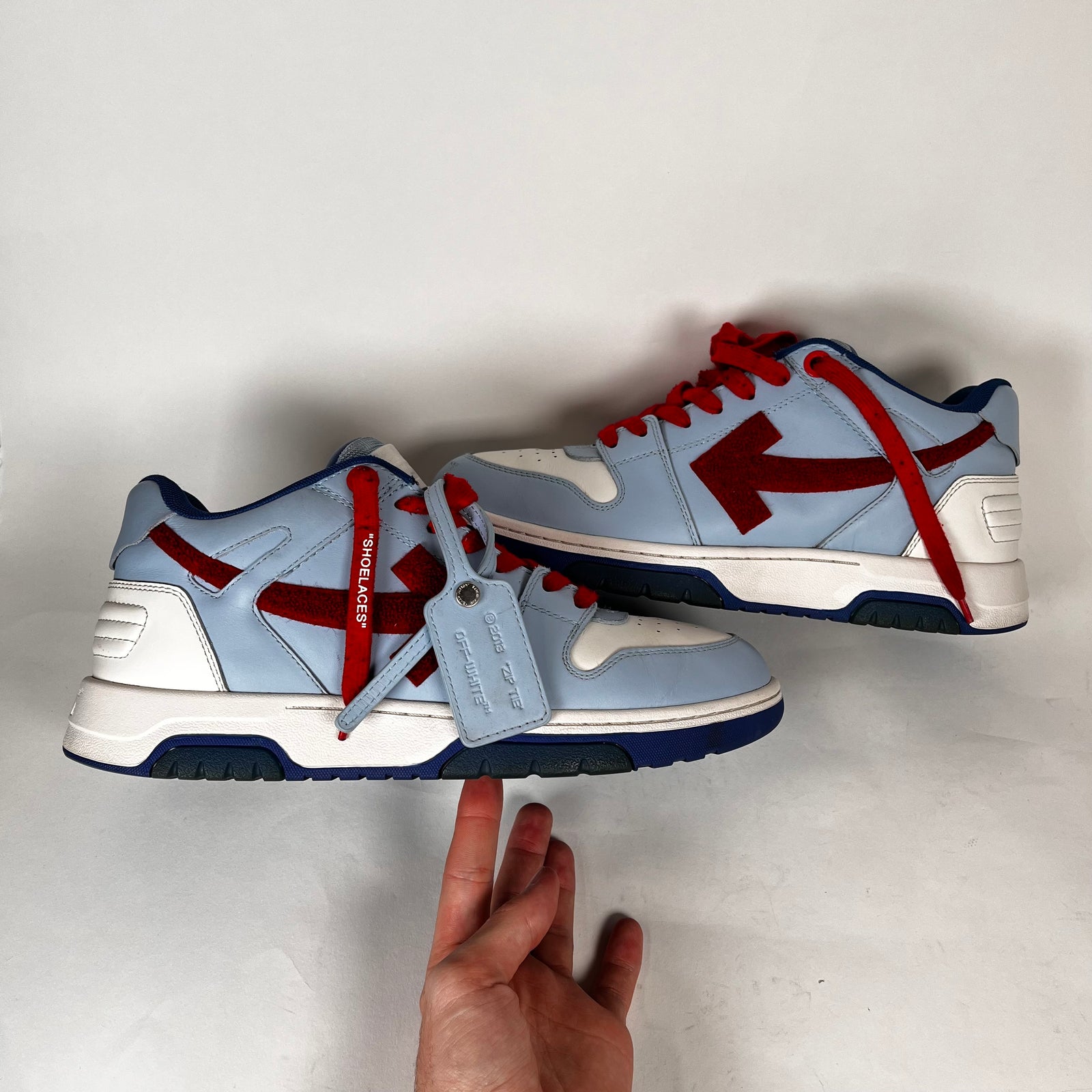 Off-White Blue/Red Out Of Office Sneakers Size 43