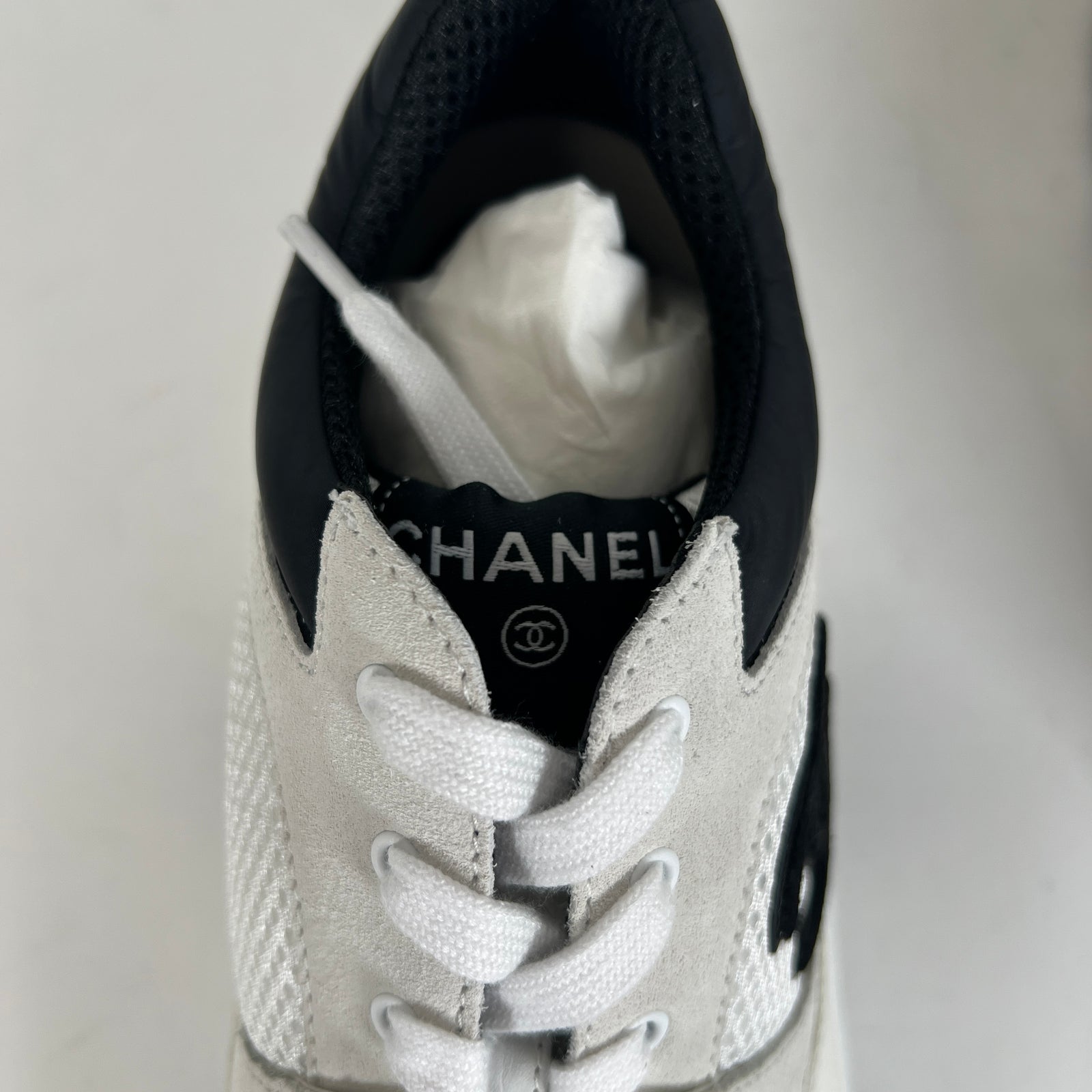 Chanel White CC Sneakers 41.5