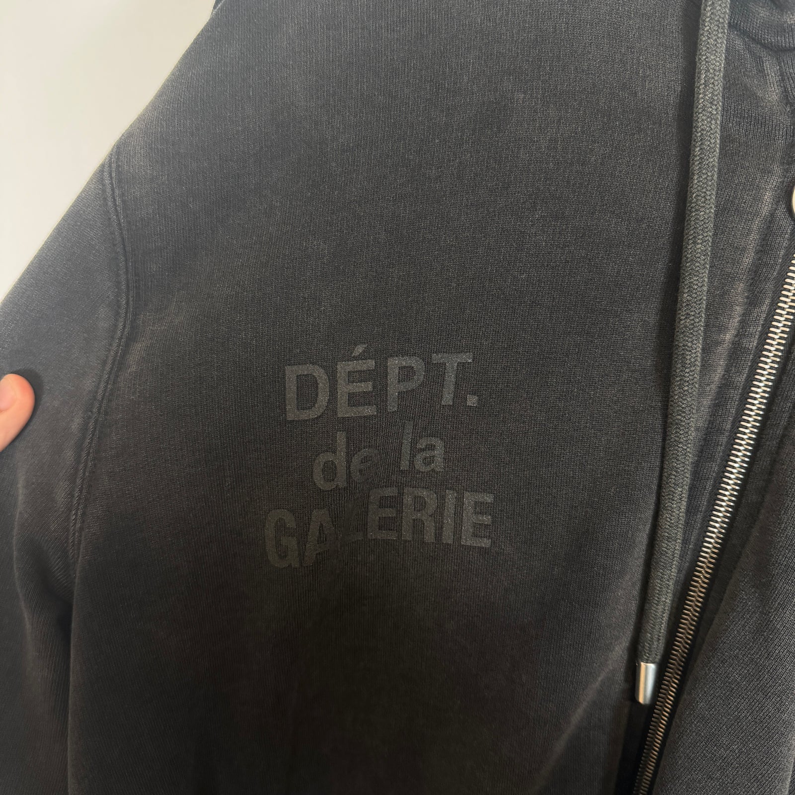 Gallery Dept x Lanvin Black Zip-Up Hoodie Size XL