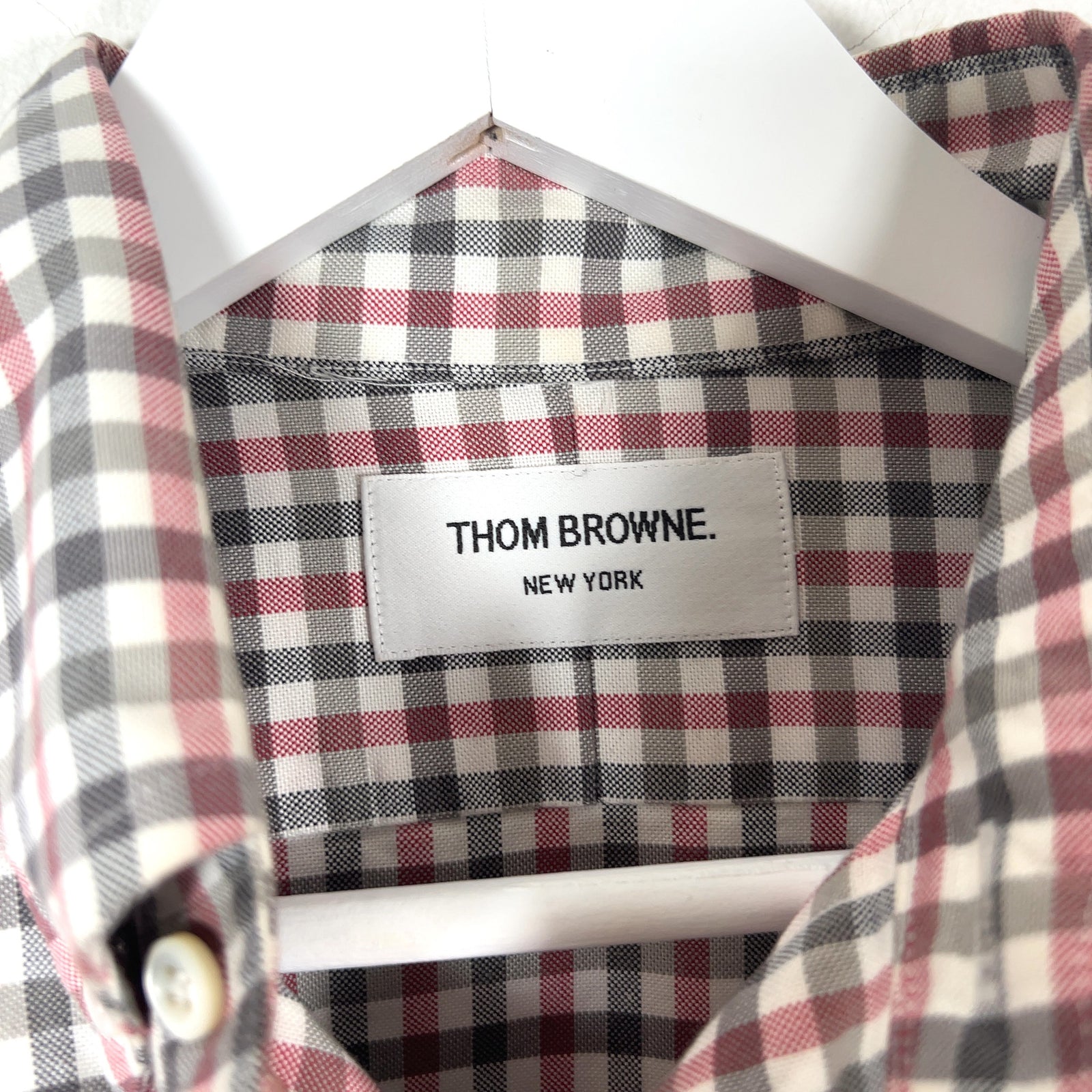 Thom Browne Plaid Button-Up Shirt