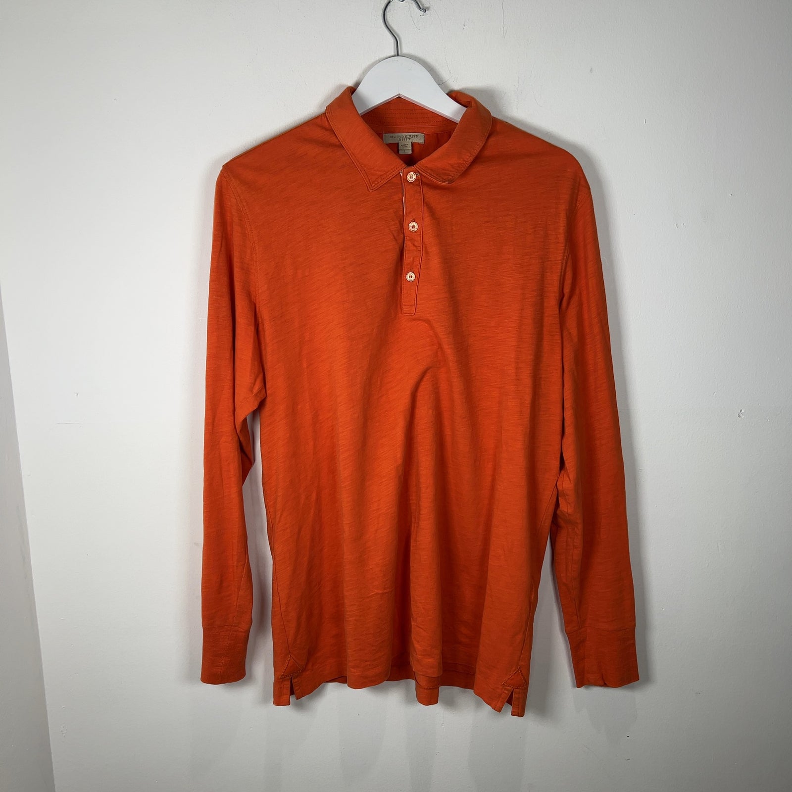 Burberry Brit Orange 1/4 Button Up Polo