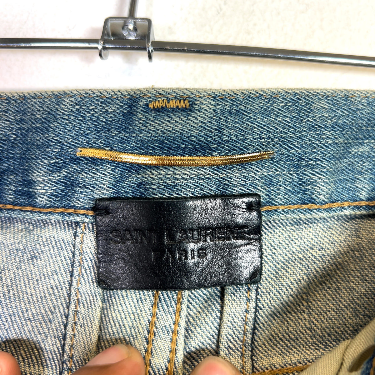 Saint Laurent Paris SS15 D05 Crash Denim Jeans