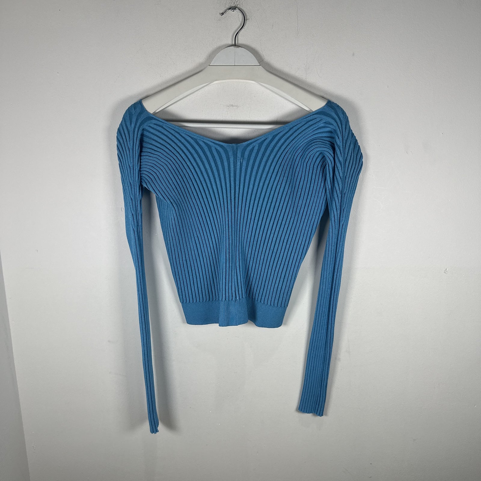 Jacquemus La Maille Pralu Cropped Cardigan Light Blue Size S