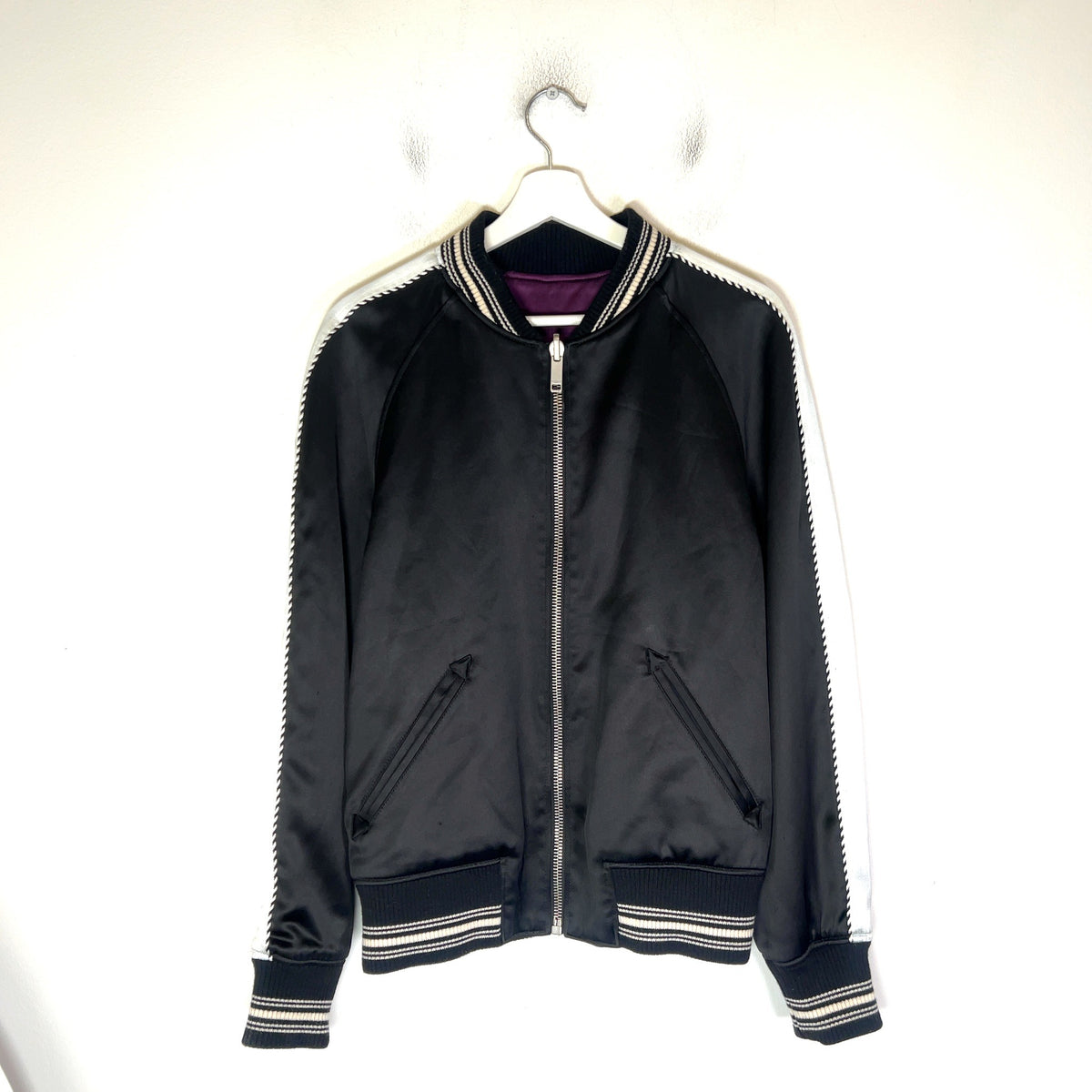 Givenchy FW18 Reversible Monster Embroidered Satin Bomber Jacket