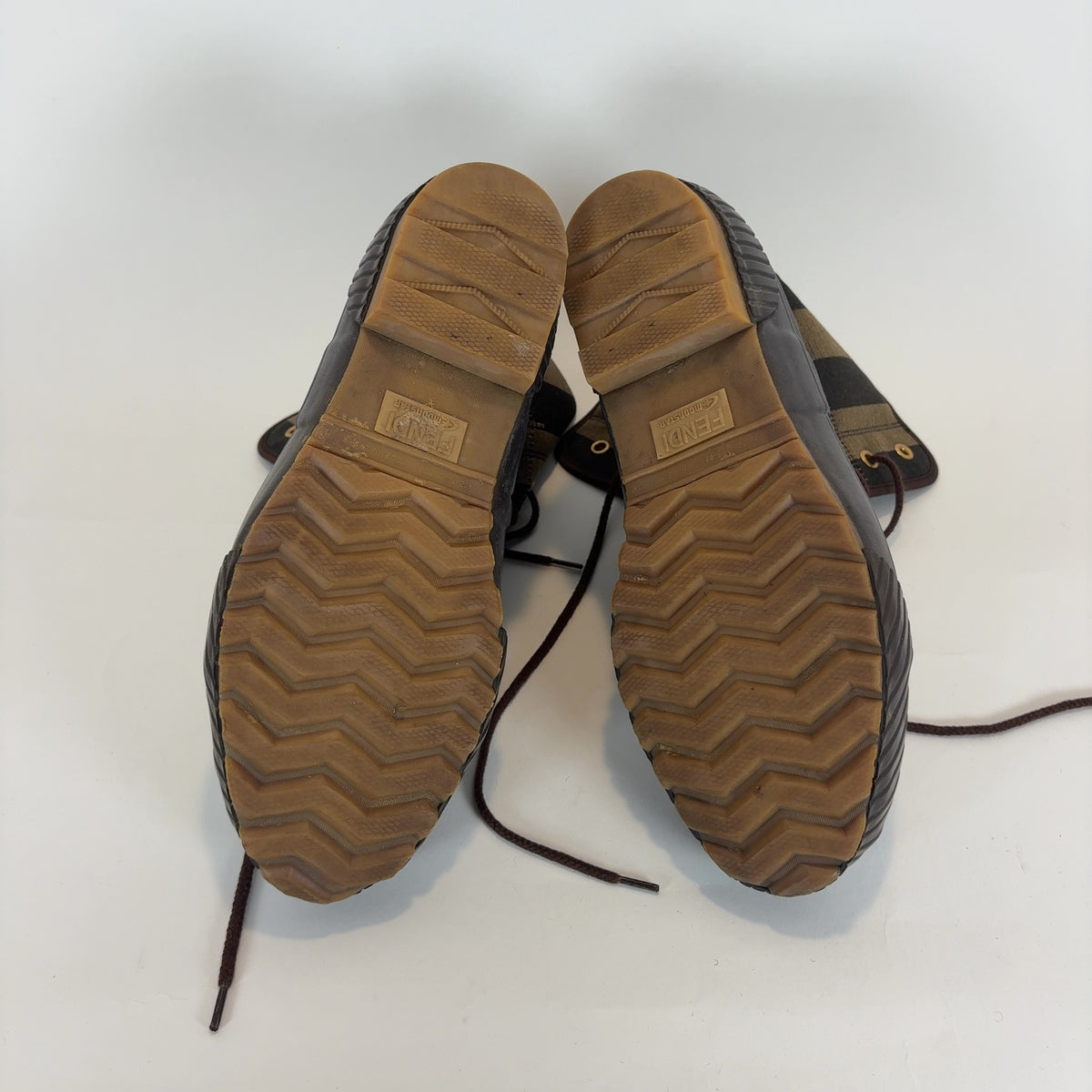 Fendi x Moonstar Pequin Striped Duck Boots
