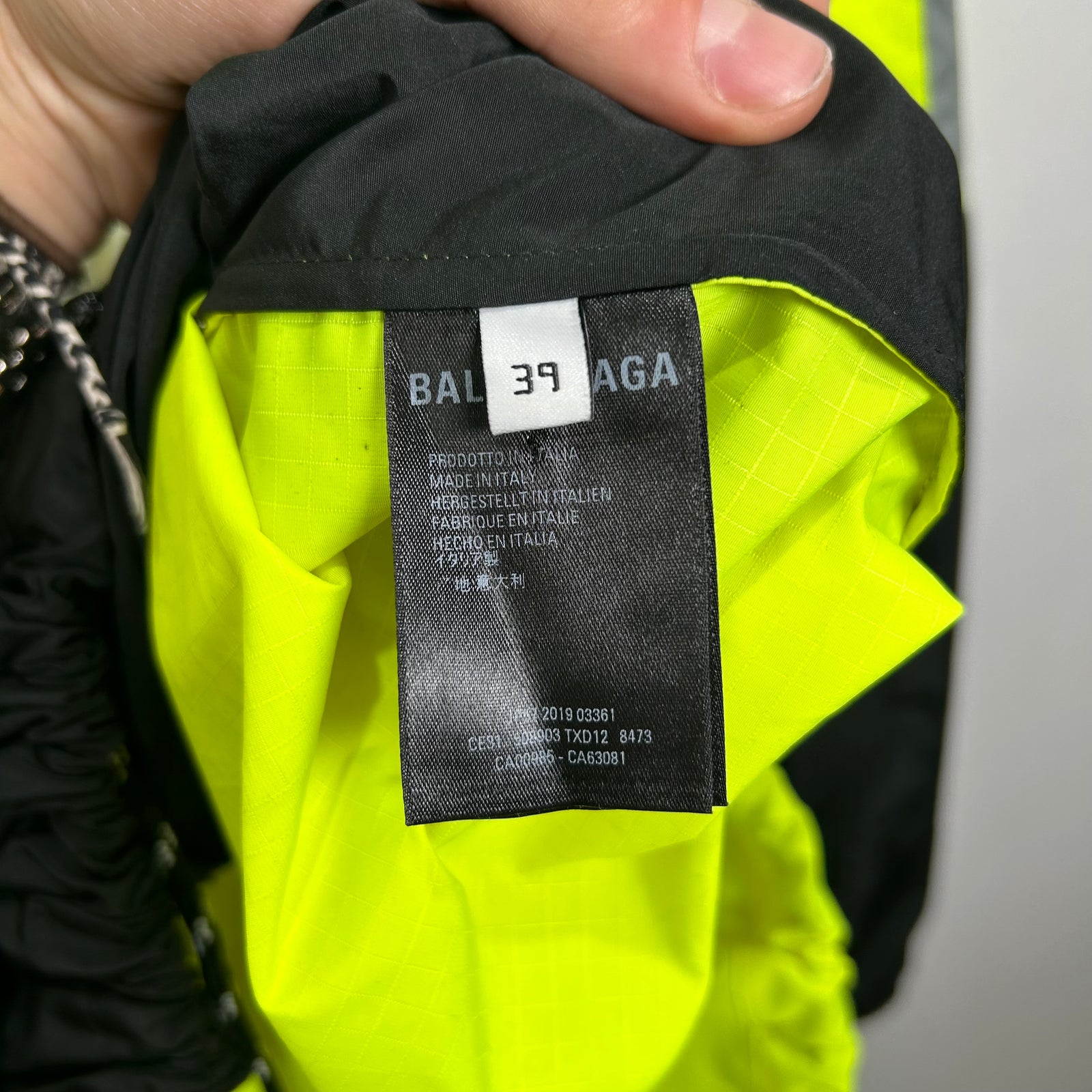 Balenciaga 2018 Spell Out Logo Track Jacket Size XL