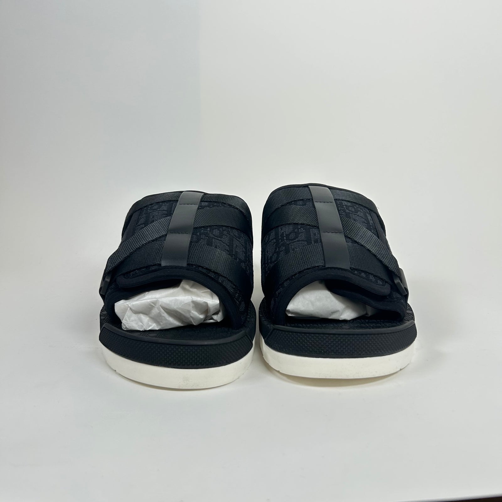 Dior Black Oblique Alpha Sandals Size 43
