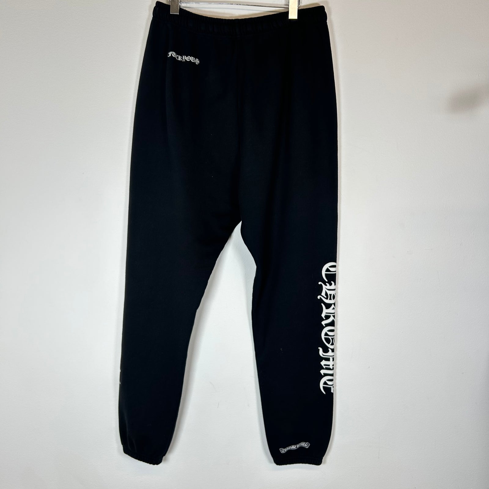 Chrome Hearts Black Horseshoe Logo Sweatpants Size XL
