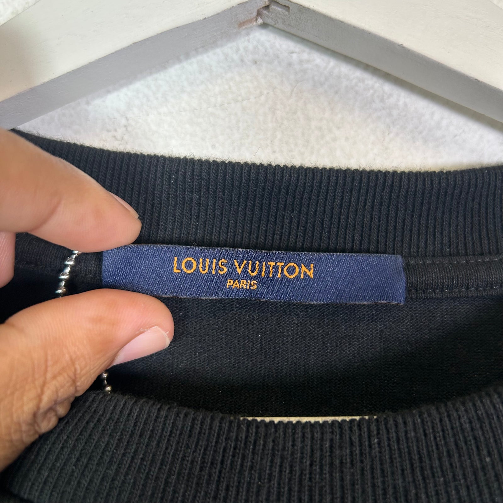 Louis Vuitton Black LV Spread Embroidery T-Shirt Size M