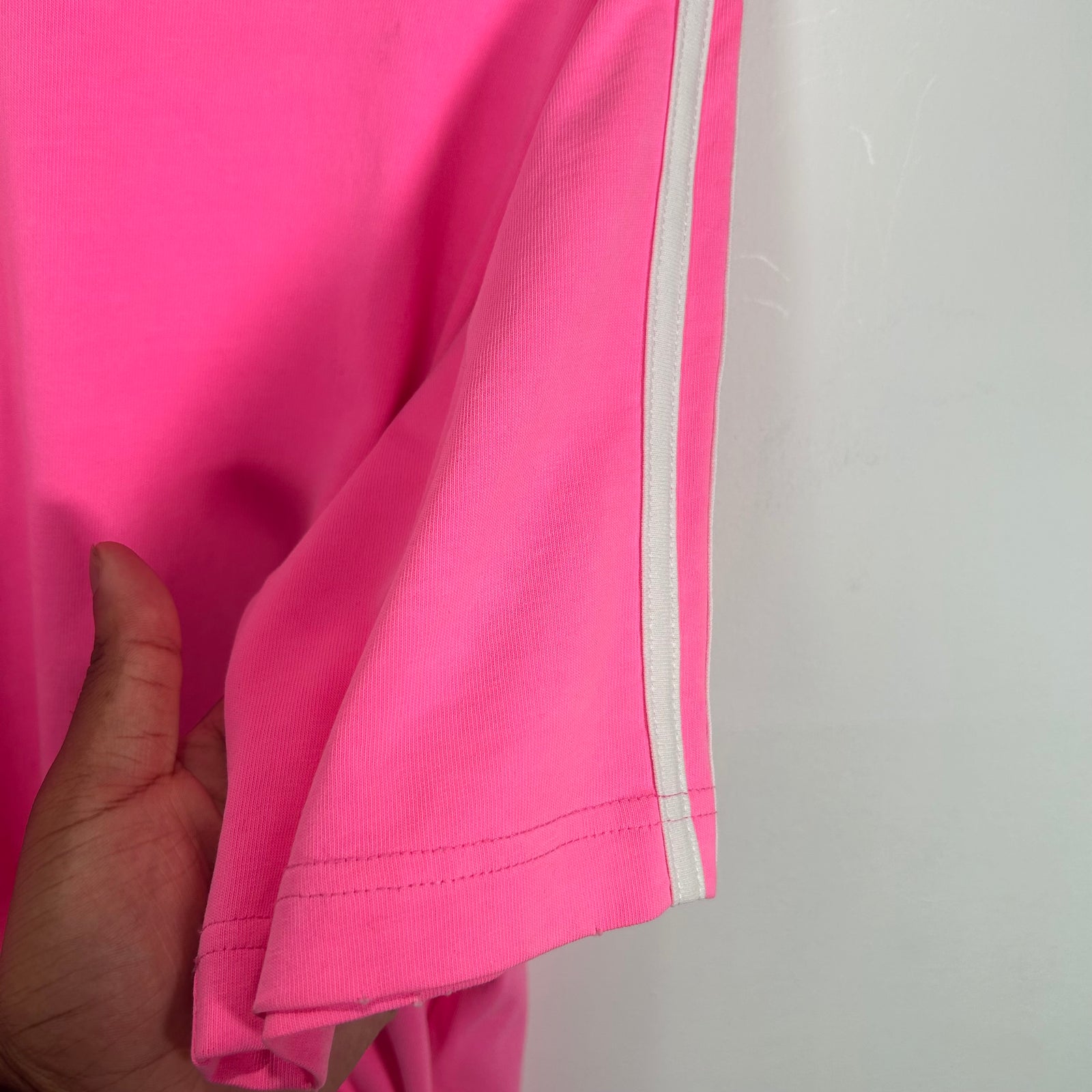 Balenciaga X Adidas 3-Stripe Pink T-Shirt Size S