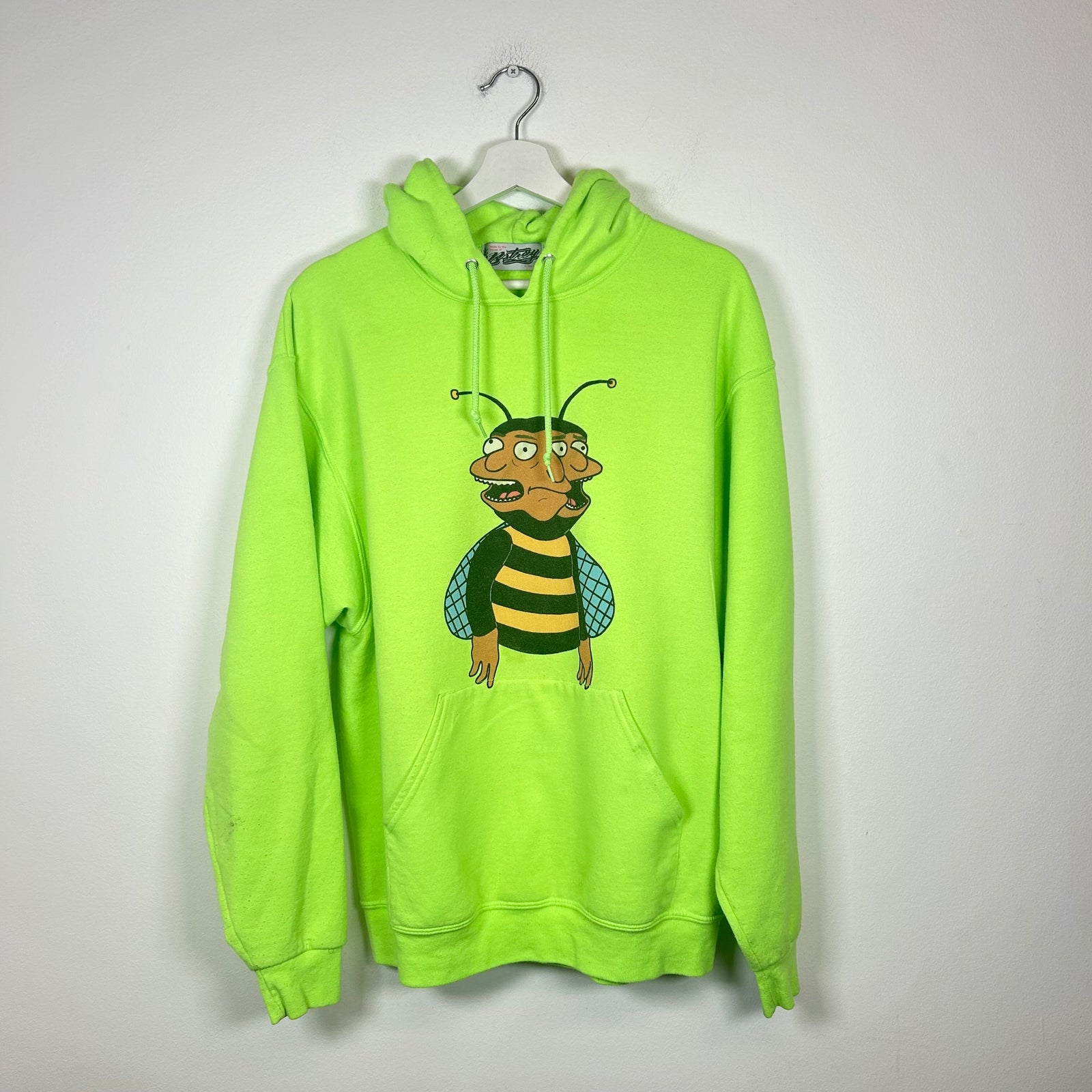 Bstroy Lime Green Bumble Bee Hoodie Size L