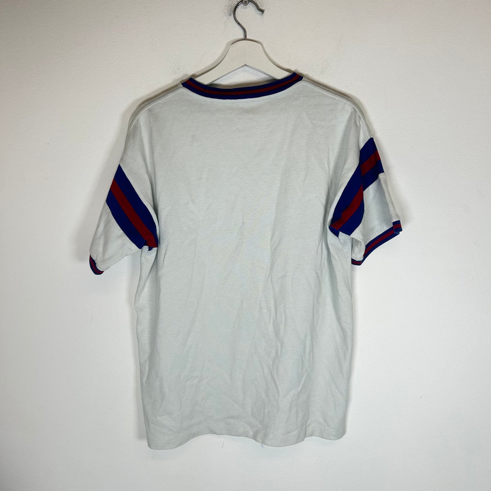 Saint Laurent Striped Appliqued Logo Tee Size L