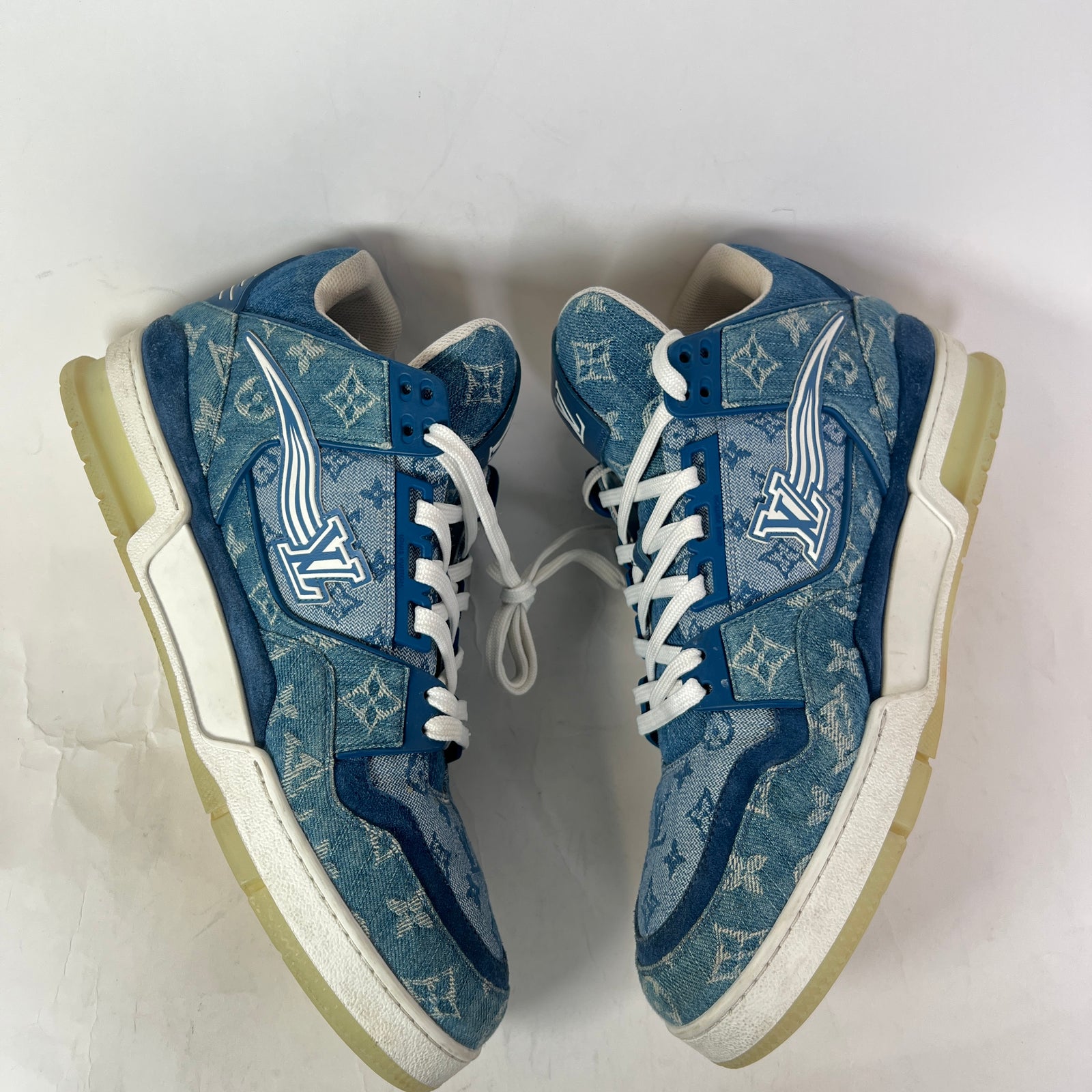 Louis Vuitton Monogram Denim High-Top LV Trainer