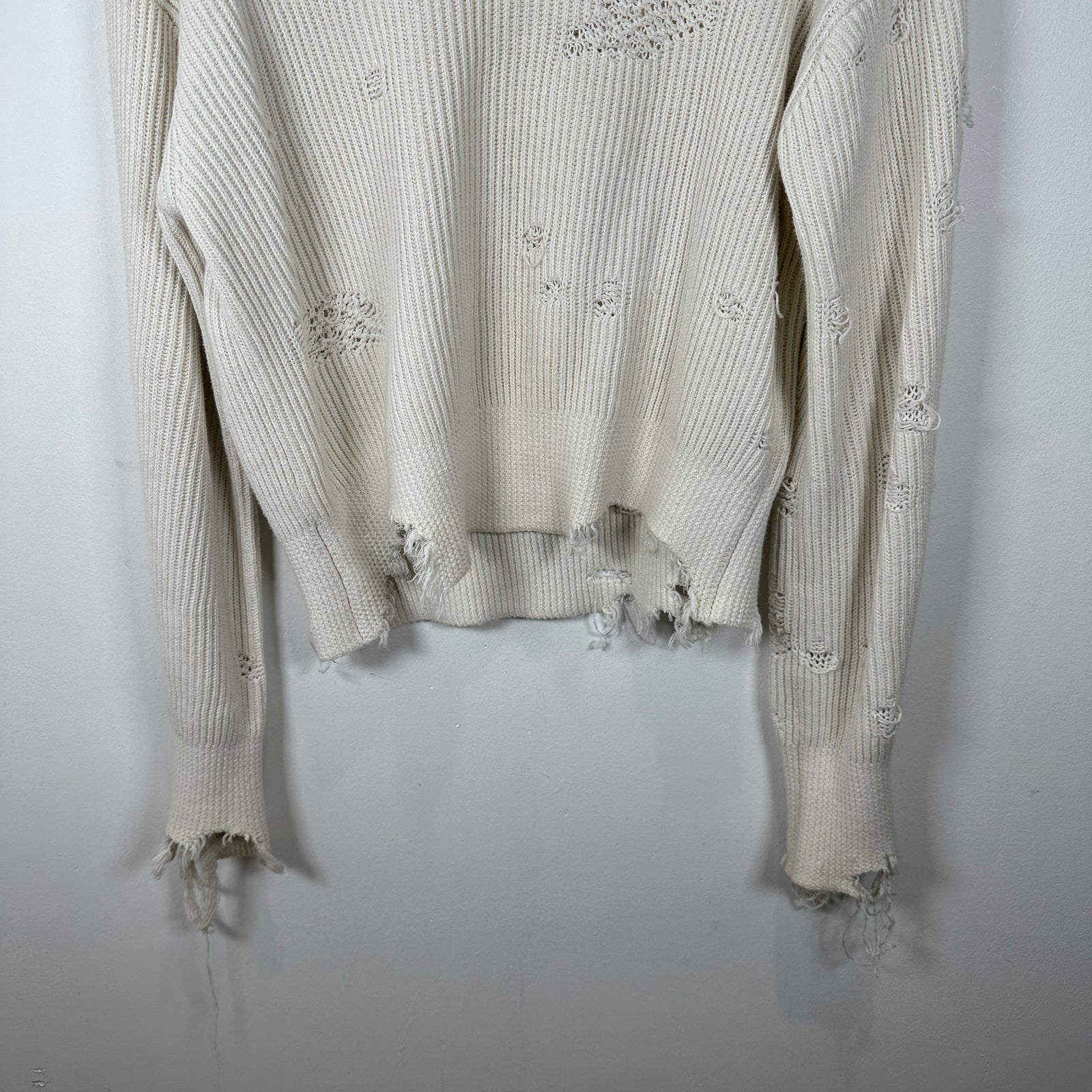 Helmut Lang Distressed Knit Sweater Size M