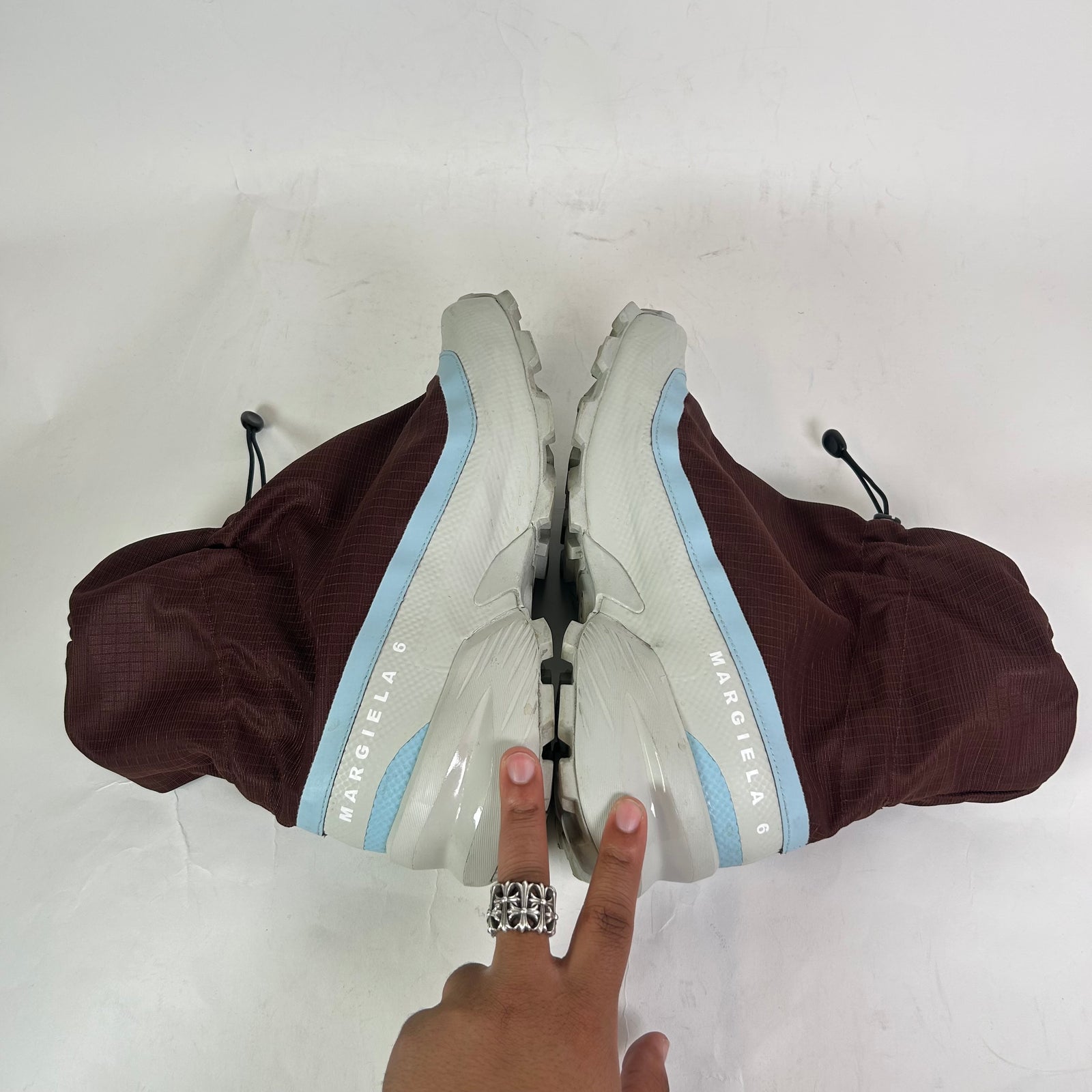 MM6 Margiela x Salomon Brown/Blue Cross Mid Sneaker Size 43