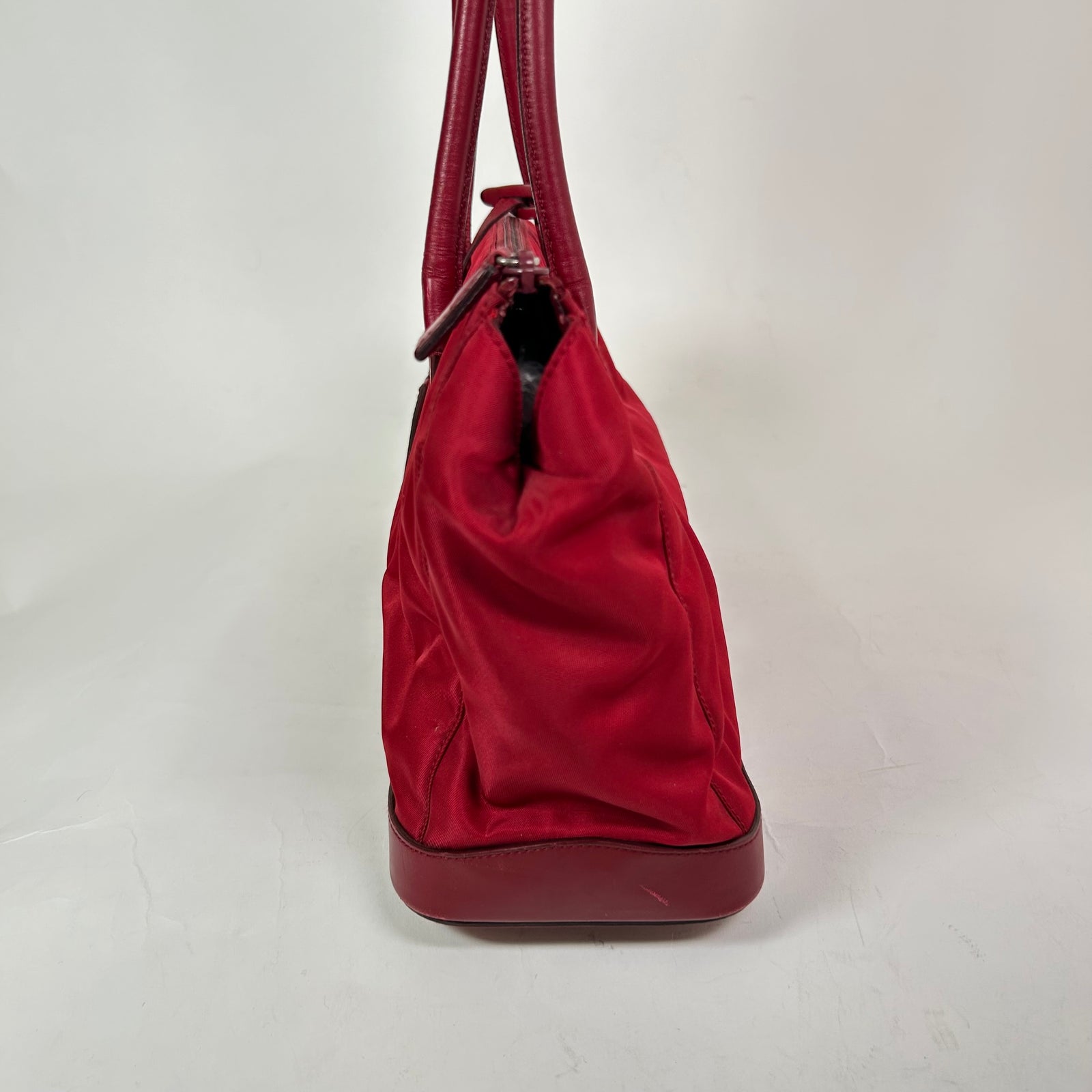 Prada Red Tessuto Nylon Shoulder Bag