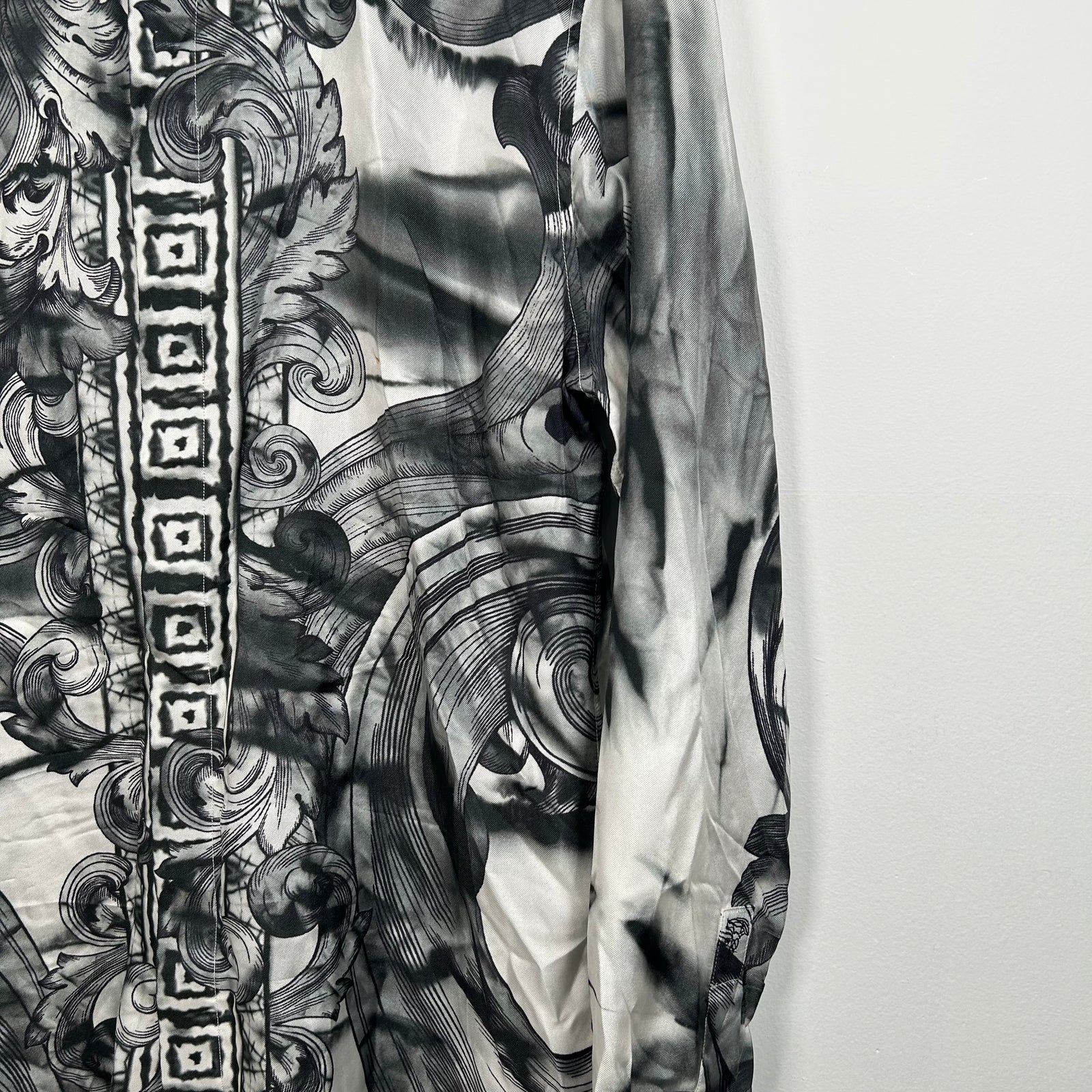 Versace Grey Silk Shirt Size M
