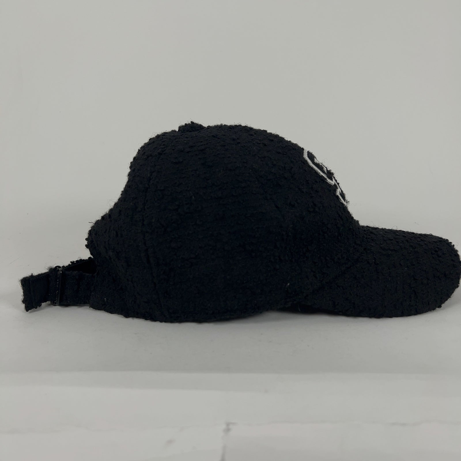 Saint Laurent Distressed Tweed 'SL' Logo Hat