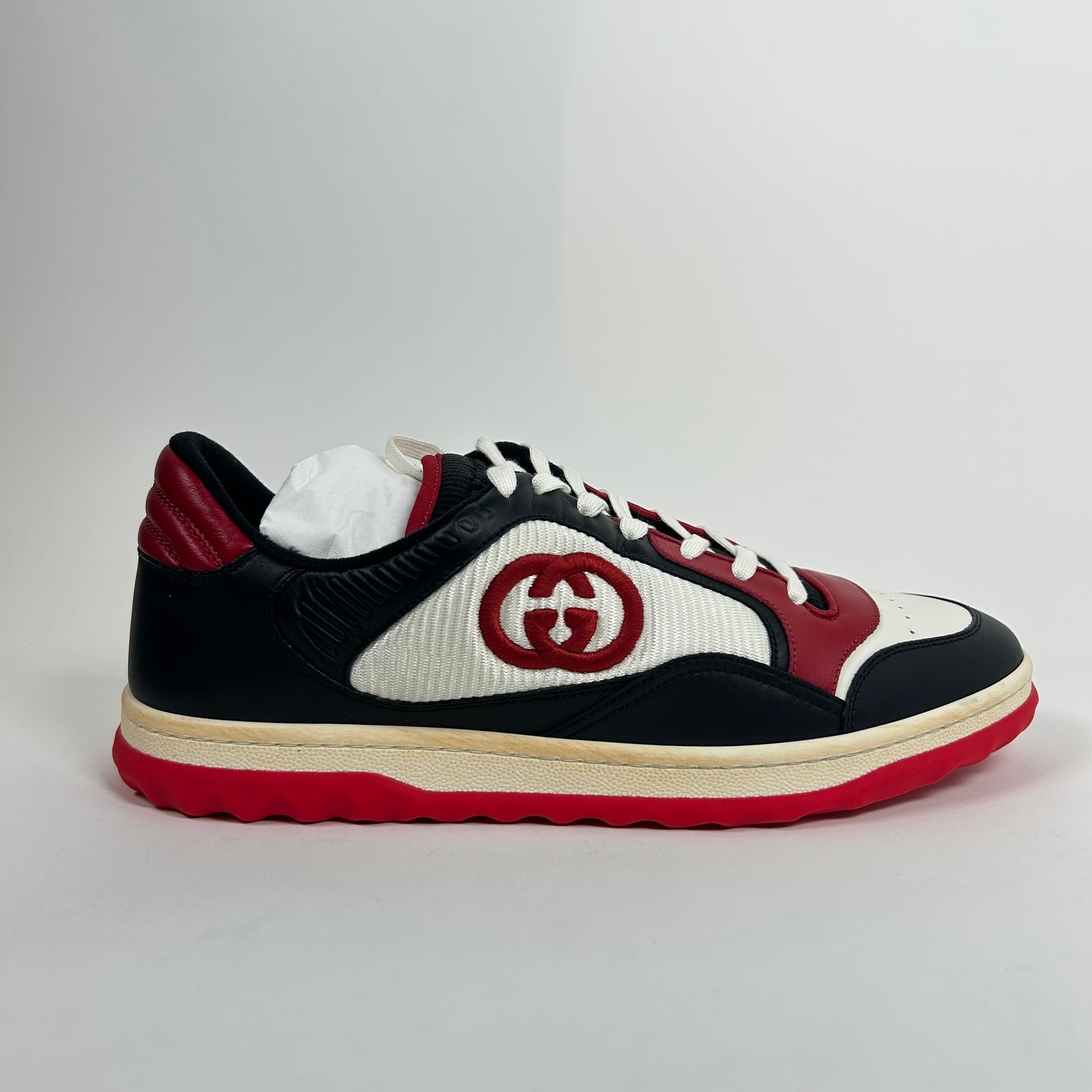 Gucci Black/Red Mac 80 Sneaker Size GG 10