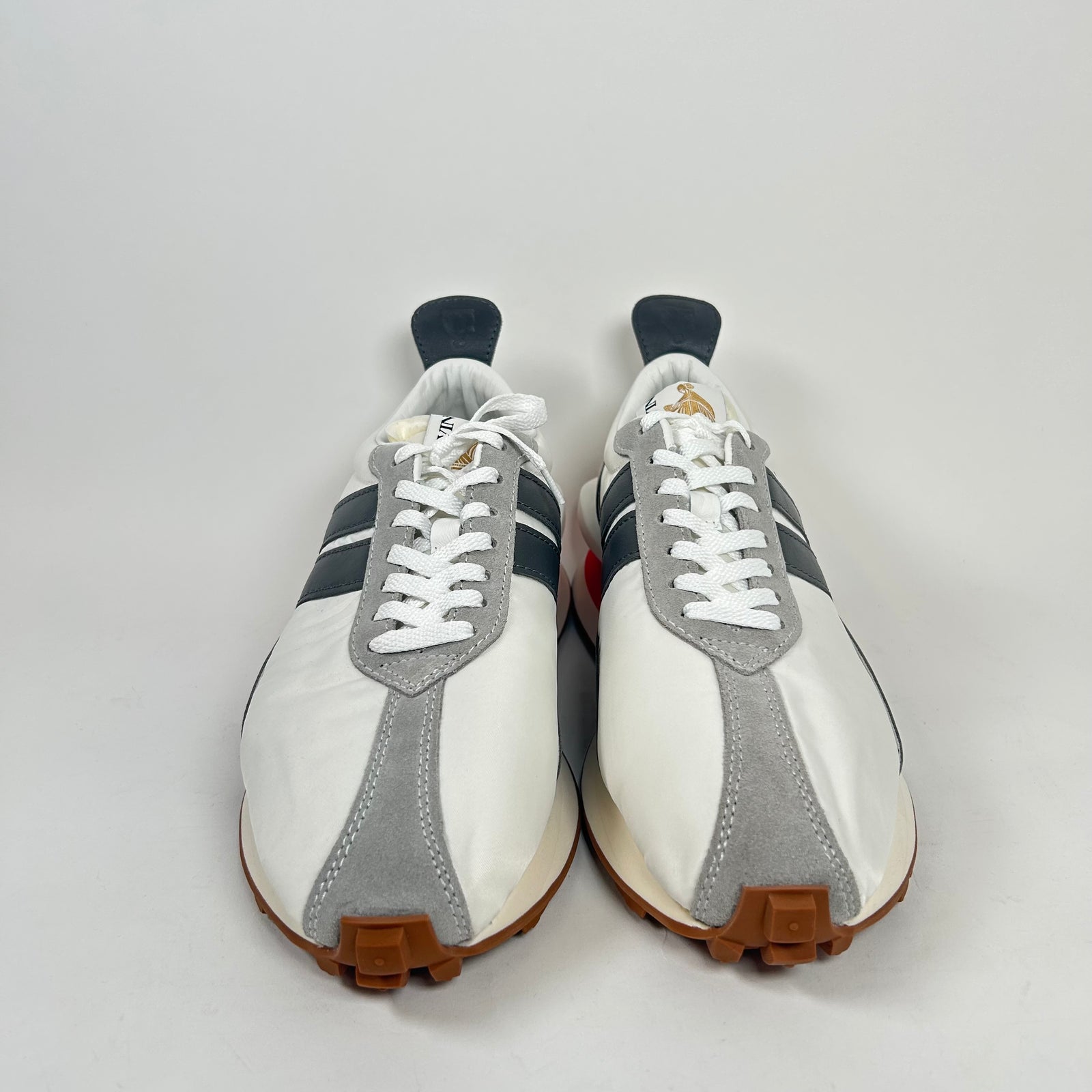 Lanvin White/Red Nylon BumpR Sneaker Size 45