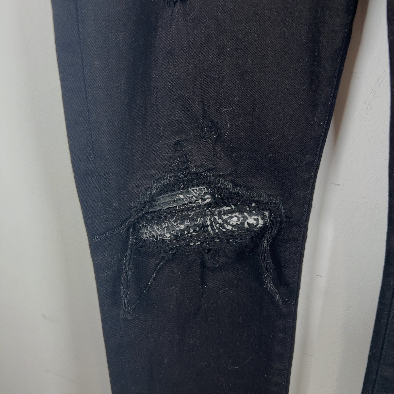 Amiri MX1 White/Black Bandana Jeans