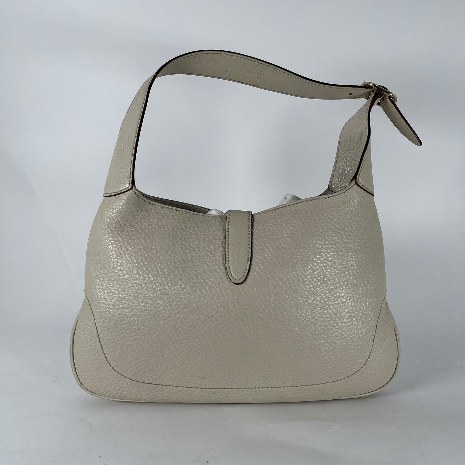 Gucci Vintage Cream Leather Hobo Jackie