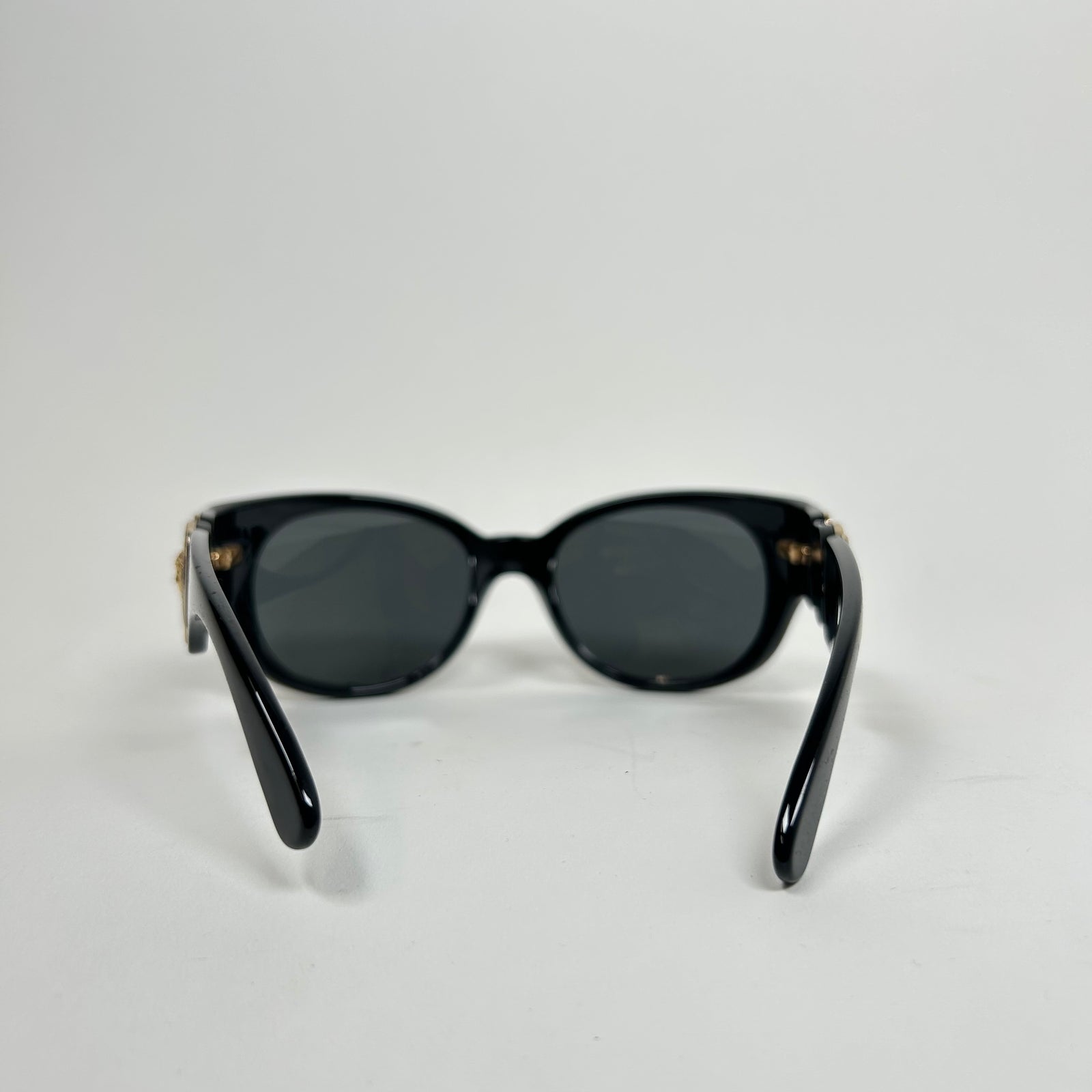 Versace Black/Gold Medusa Sunglasses