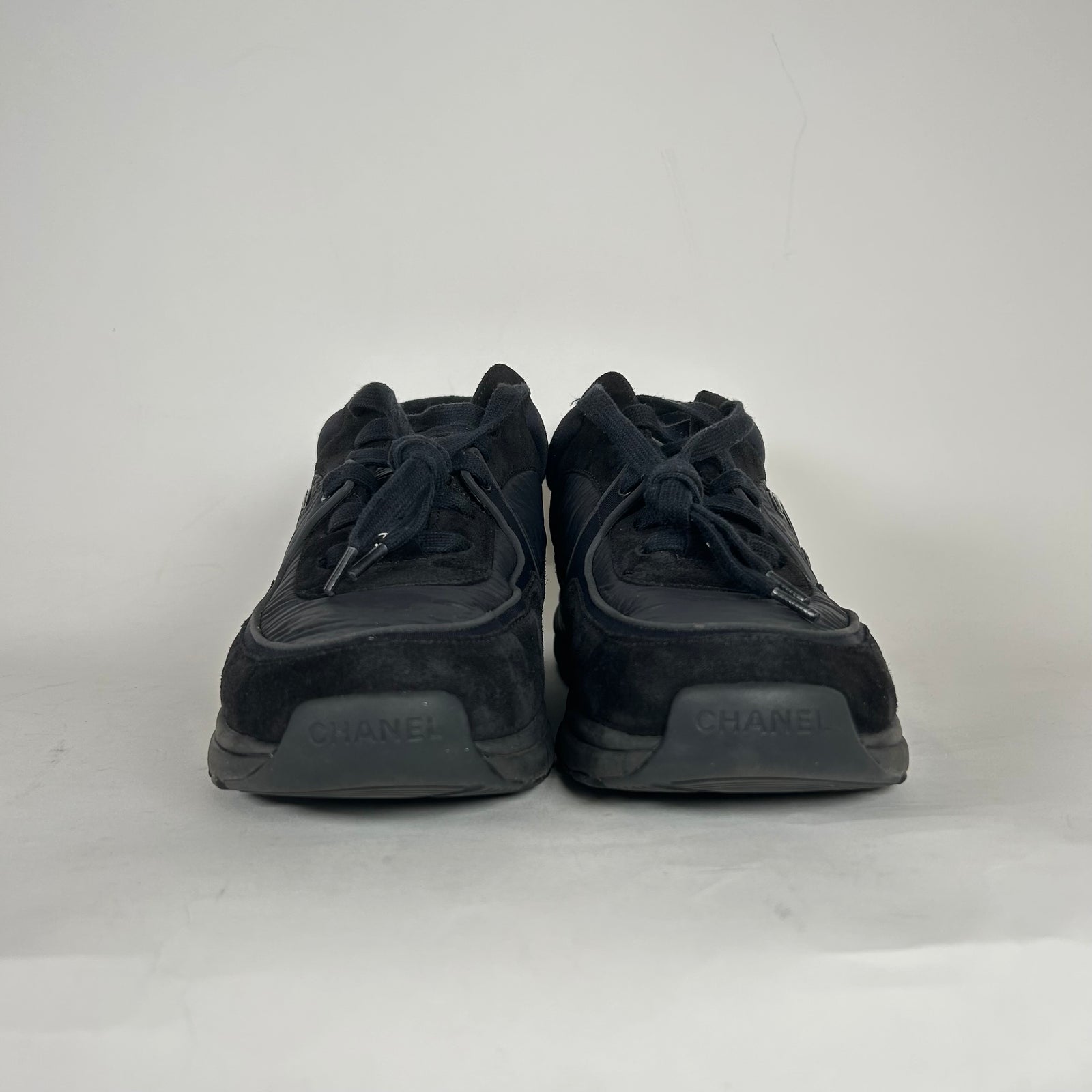 Chanel Black Tennis Trainers Size 40.5