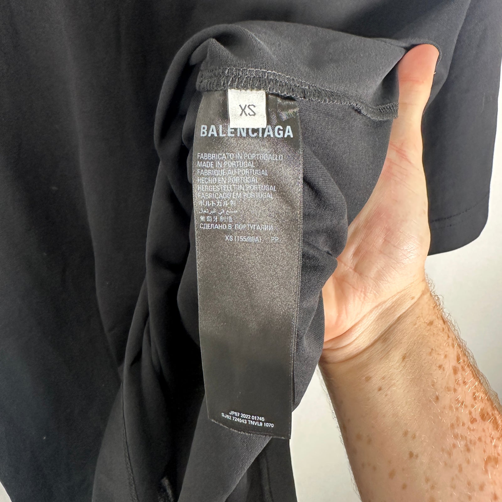 Balenciaga Washing Instructions T-Shirt Size XS
