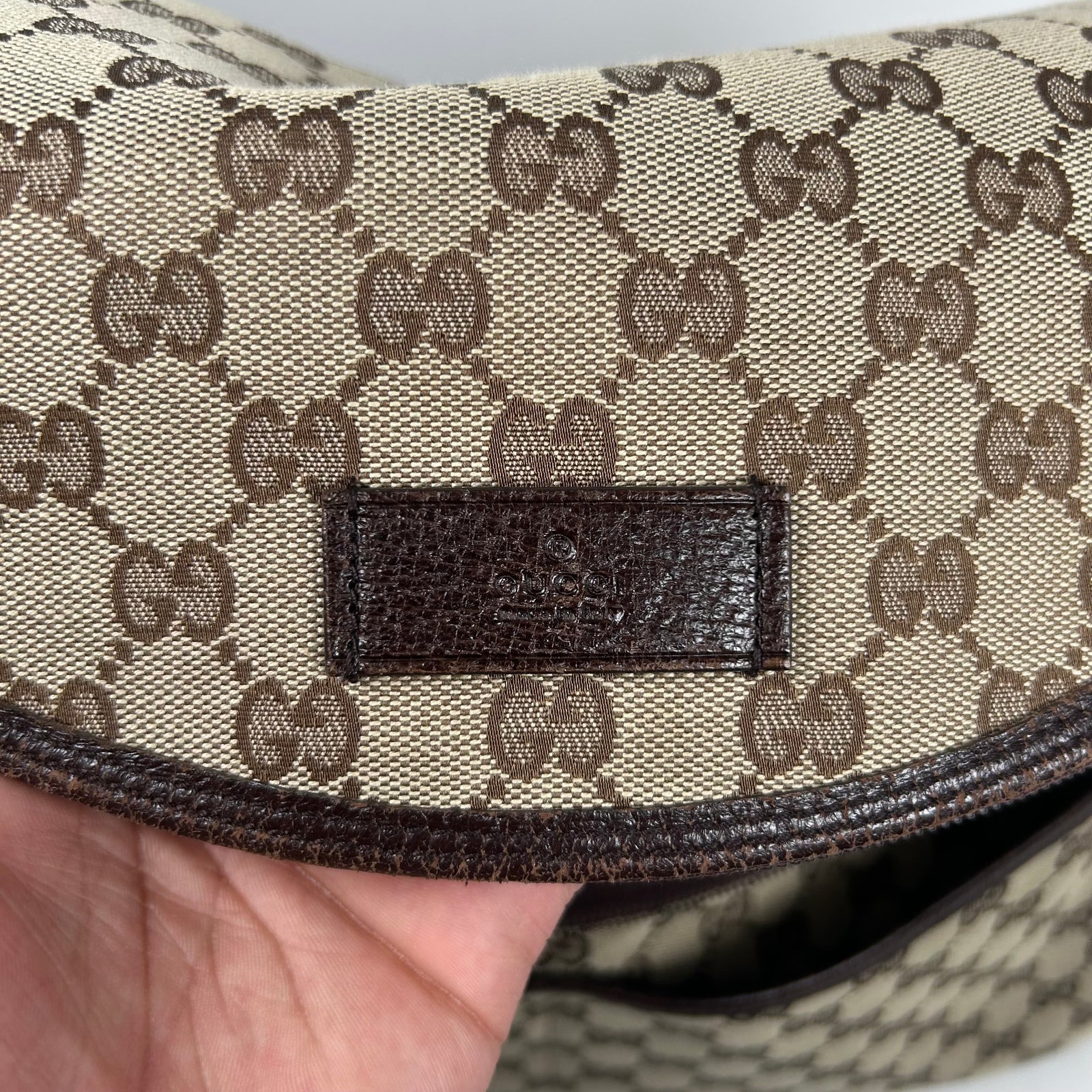 Gucci Beige GG Canvas Diaper Bag