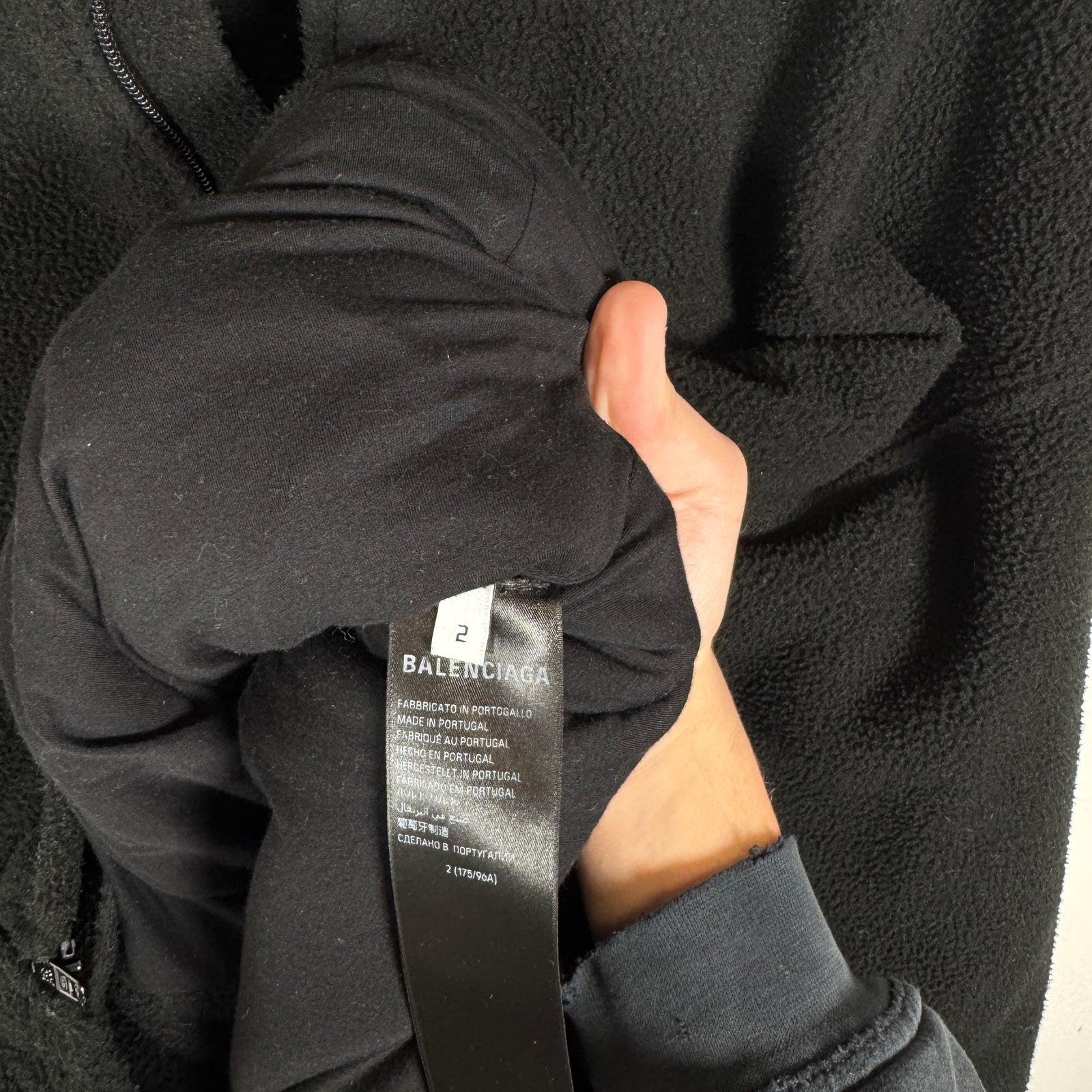 Balenciaga Black Campaign Fleece Pullover Size 2