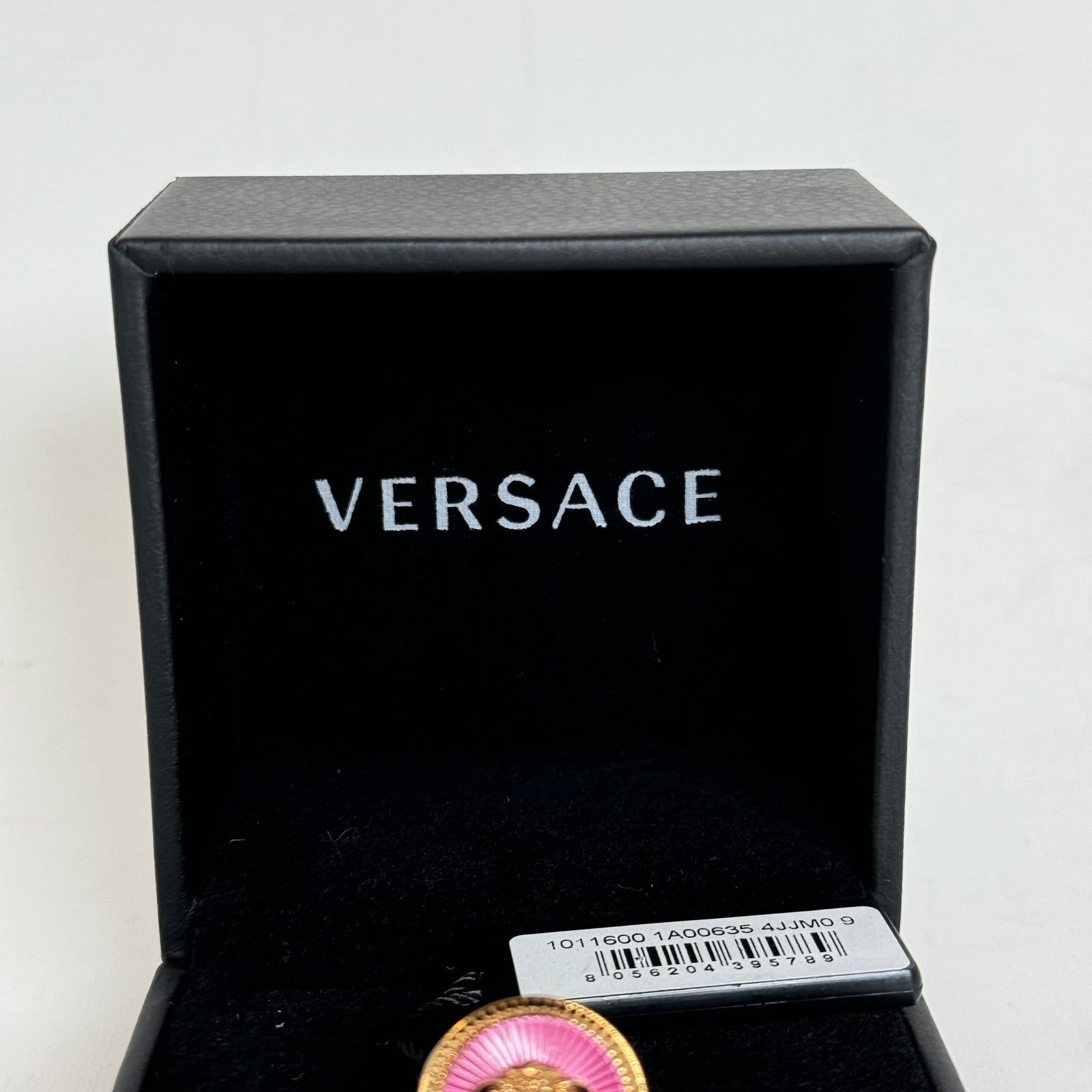 Versace Gold/Pink Medusa Ring Size 6