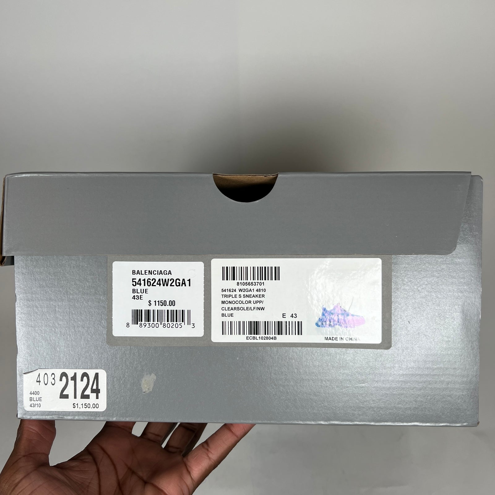 Balenciaga Teal Triple S Sneaker Size 43
