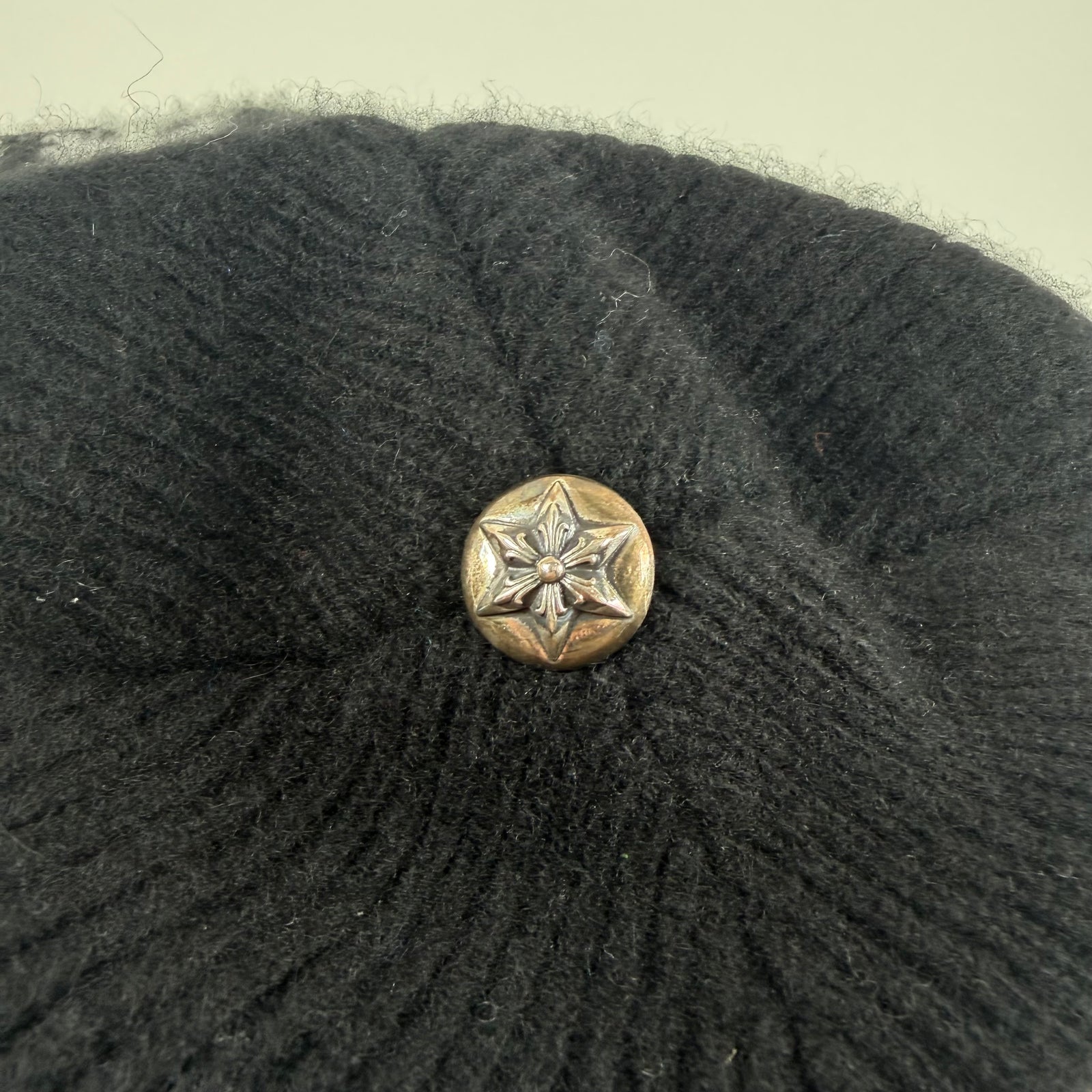 Chrome Hearts 'Big Daddy' Cashmere CH Black Beanie