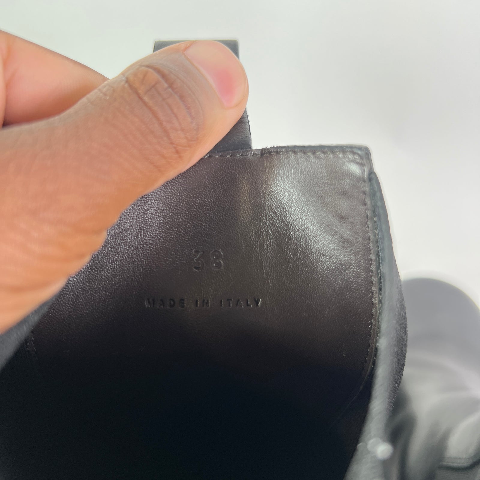 Bottega Veneta Clear Sole Leather Tire Boots
