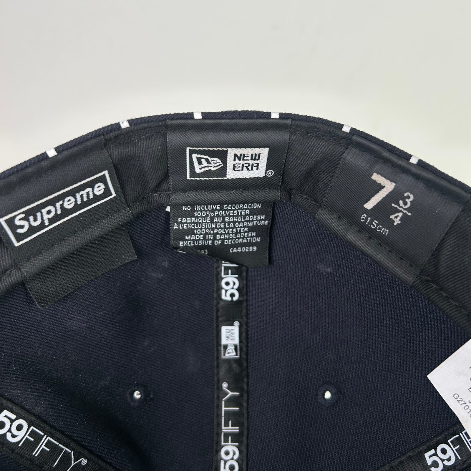 Supreme x New Era Striped Devil 'S' Logo Fitted Hat